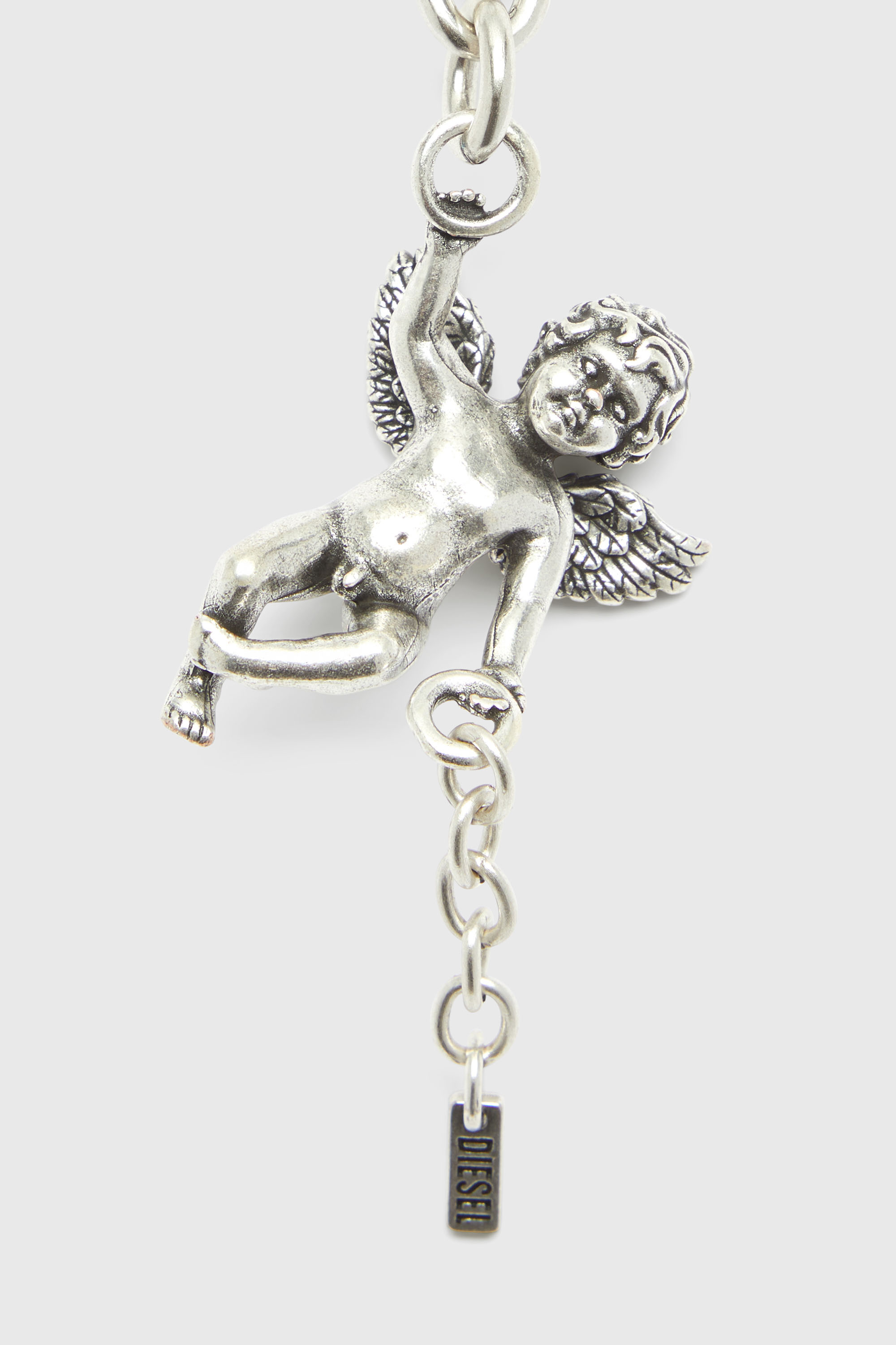 Diesel - CHARM-ANGEL, Breloque ch&eacute;rubin en m&eacute;tal Femme in Gris argent&eacute; - 3