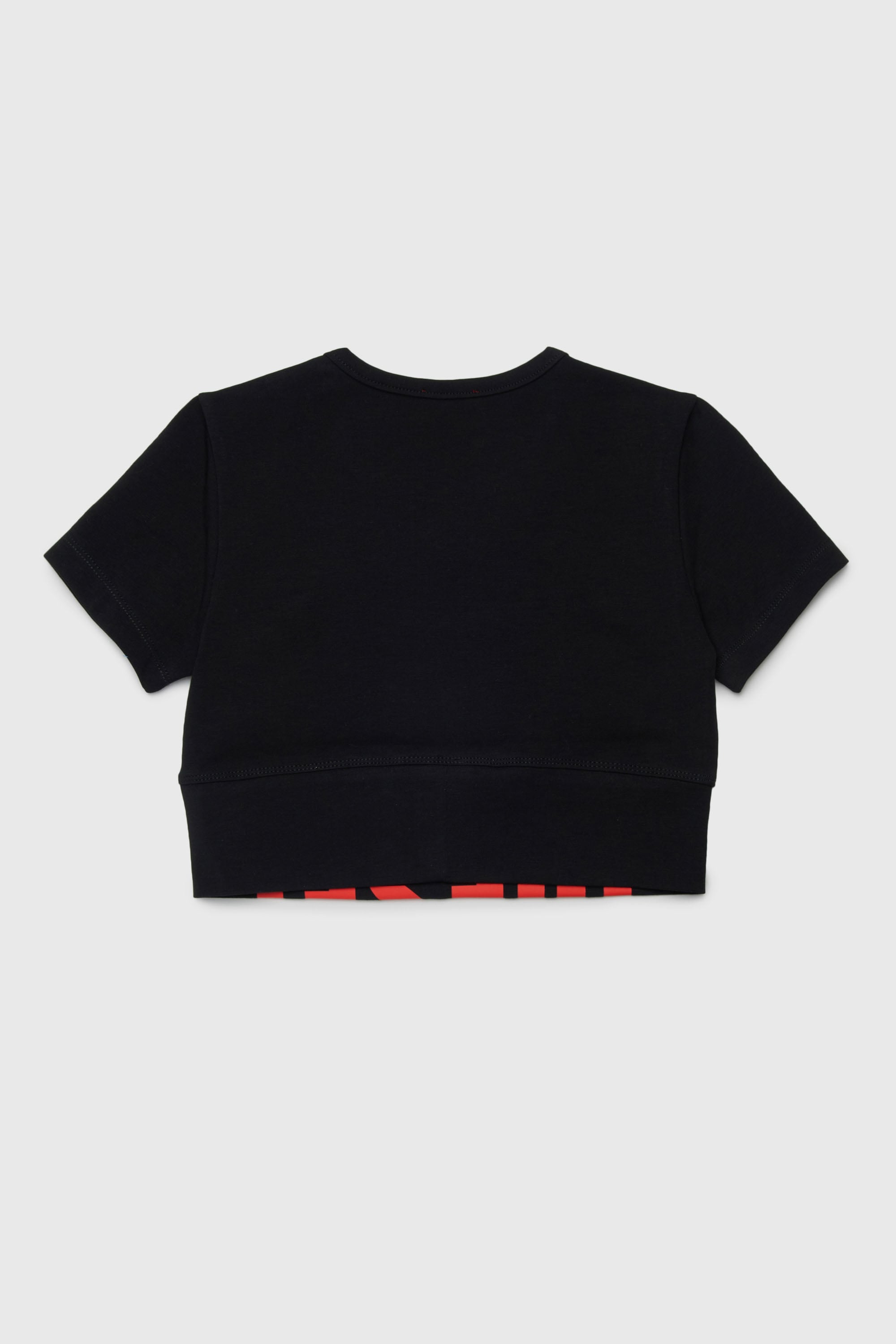 Diesel - TCEFY, Crop top avec logo d&eacute;coup&eacute; Femme in Noir - 2