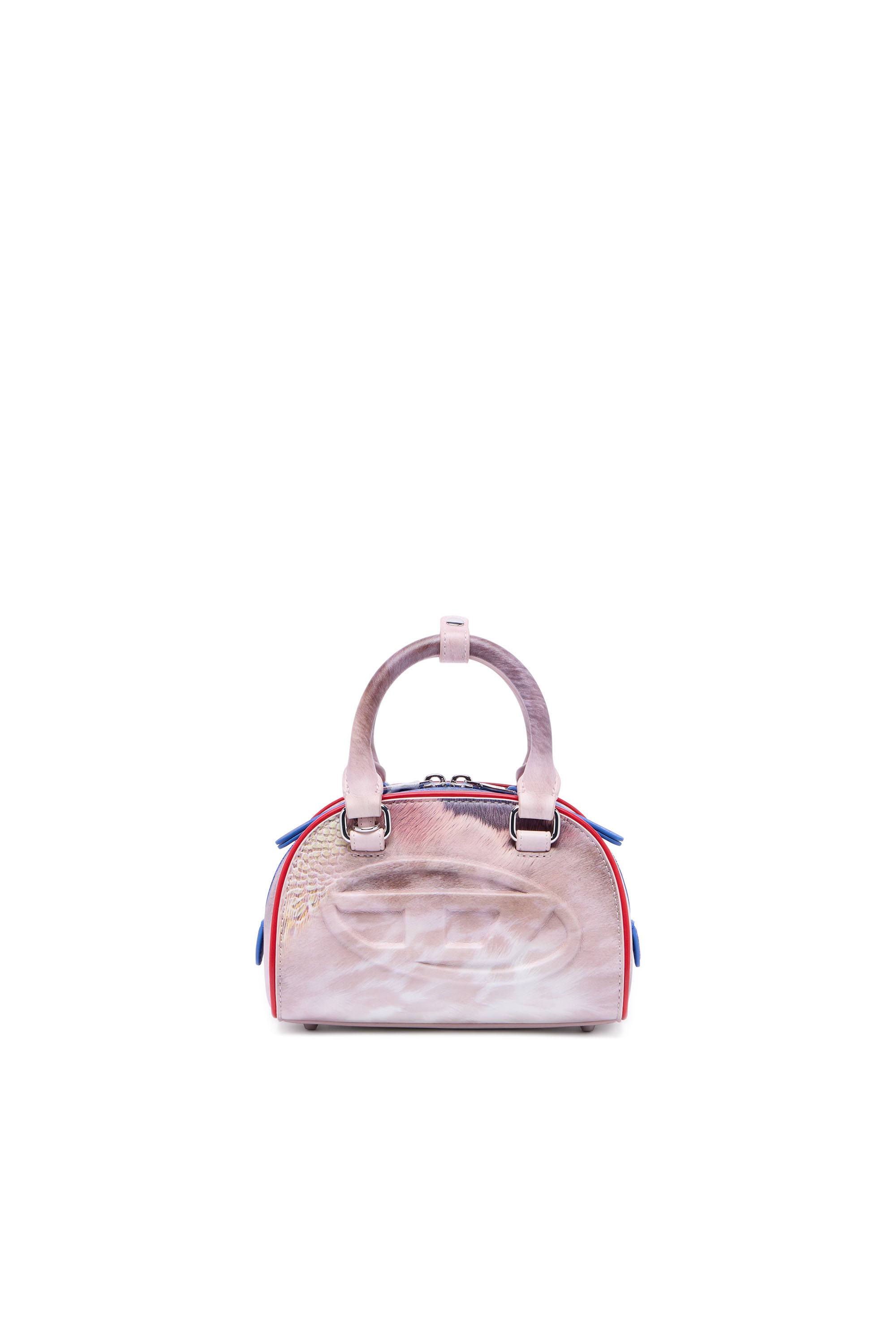 Diesel - 1DR DOME CROSSBODY, 1DR Dome-Sac bowling mini avec imprim&eacute; animalier Femme in Polychrome - 1