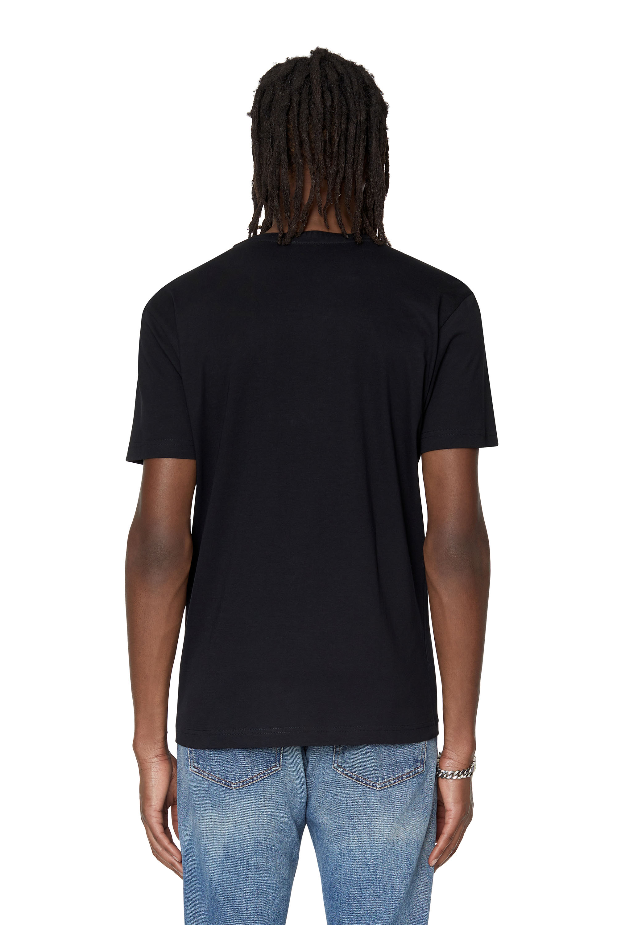 Diesel - T-DIEGOR-D, Man T-shirt with D patch in Black - Image 4