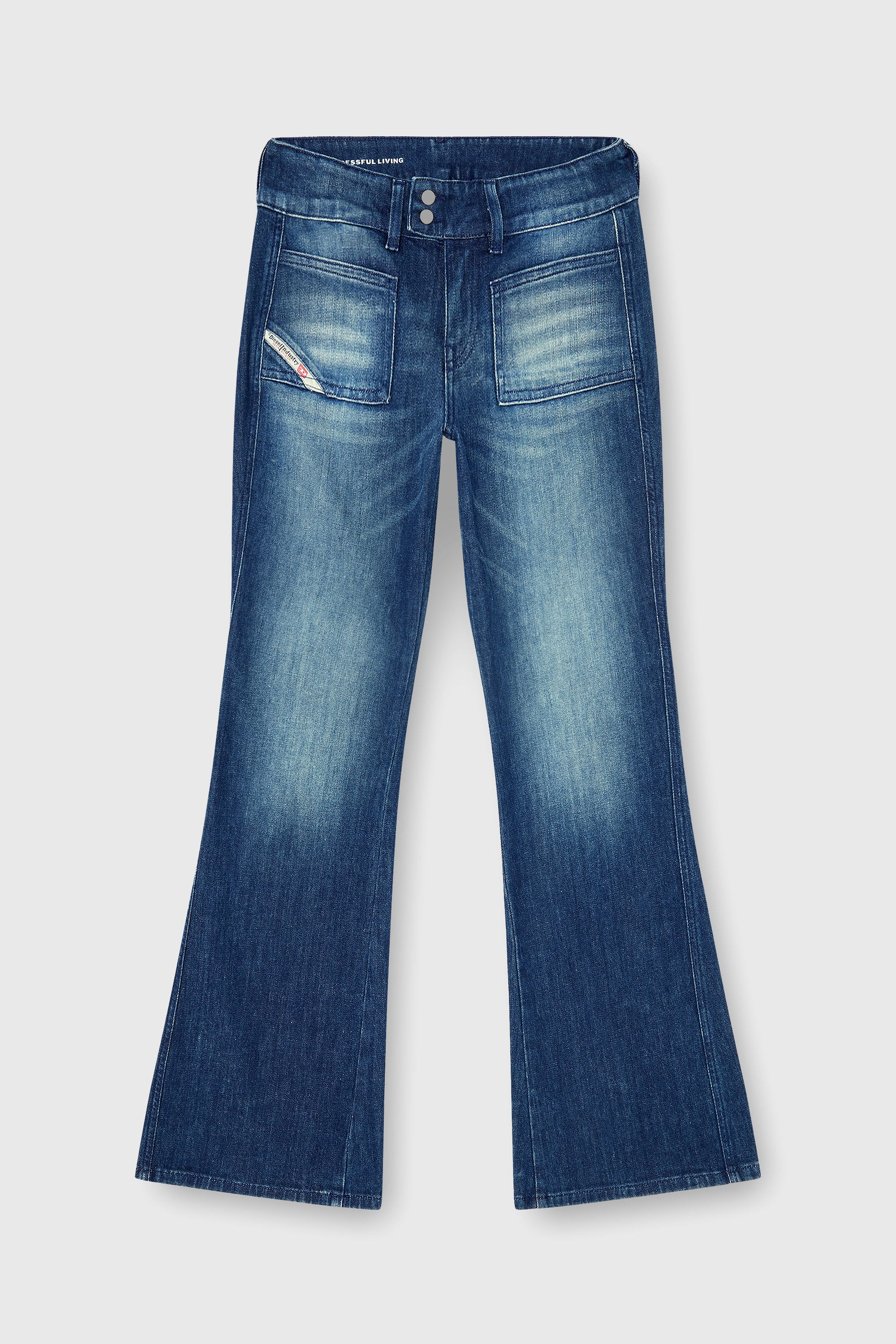 Diesel - Bootcut Jeans D-Hush 0KBBR Femme, Bleu Fonc&eacute; - Image 2