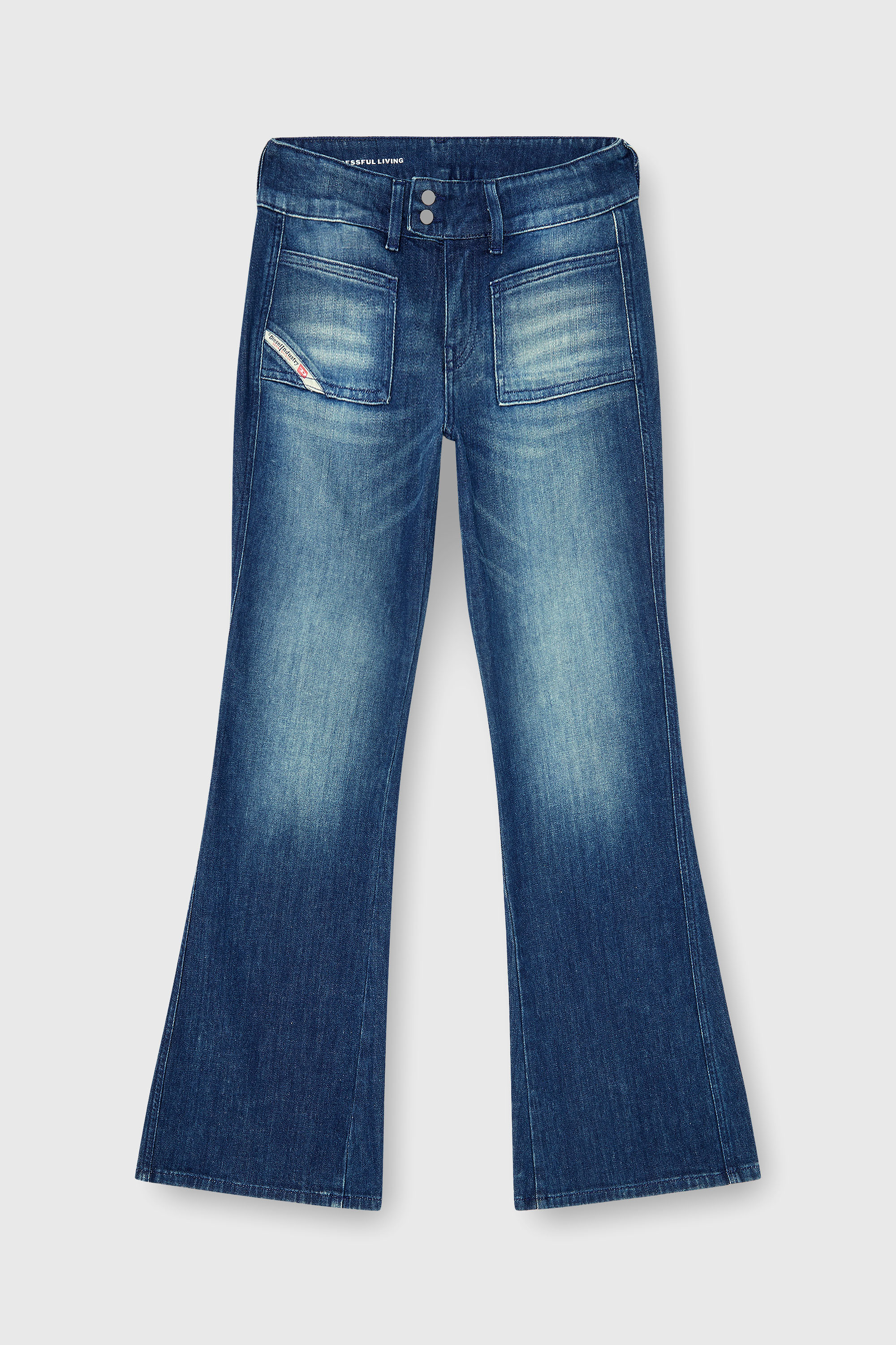 Diesel - Bootcut Jeans D-Hush 0KBBR Femme, Bleu Fonc&eacute; - Image 6