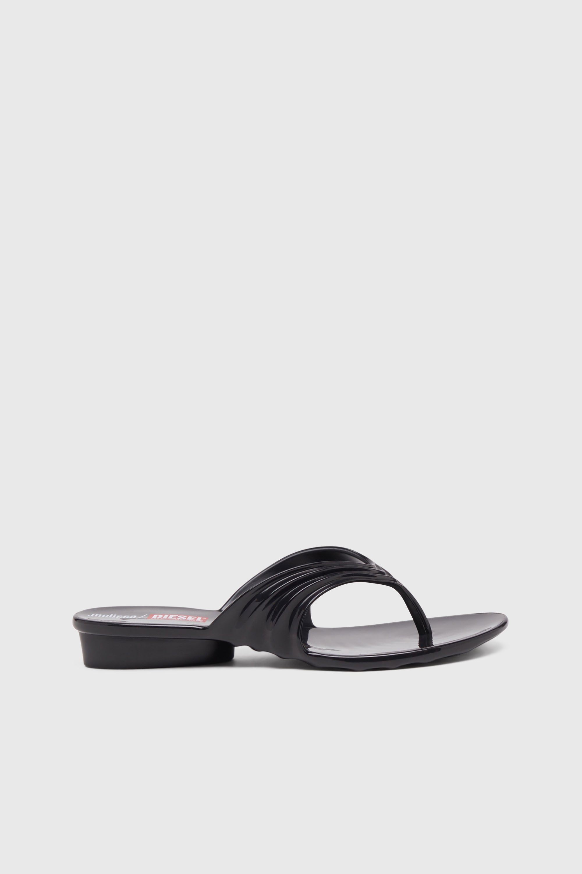 Diesel - MELISSA QUANTUM THONG, Tong sculpturale en Melflex&reg; Femme in Noir - 2