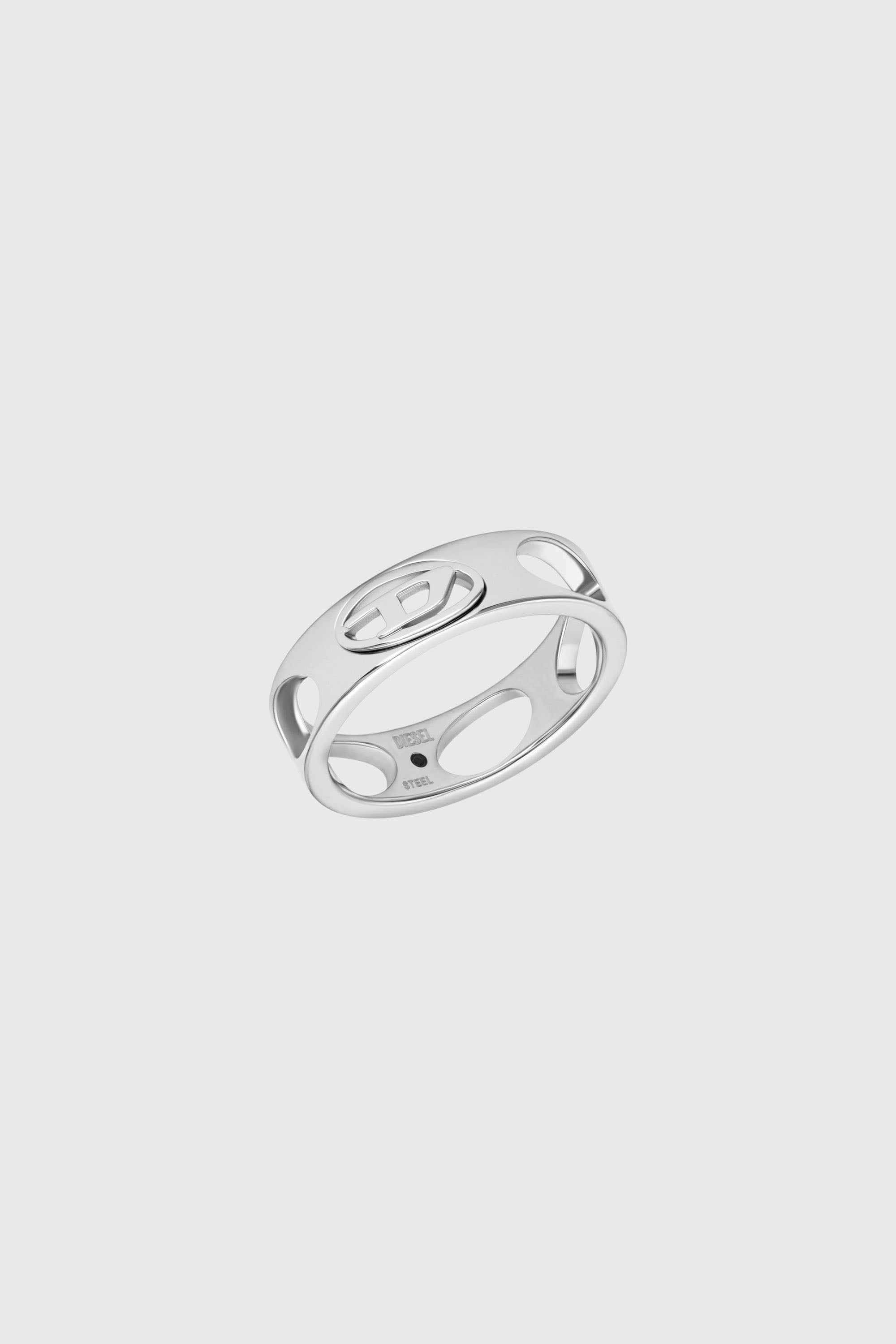 Diesel - DX166540 JEWELLERY, Bague en acier inoxydable Mixte in Gris argent&eacute; - 1