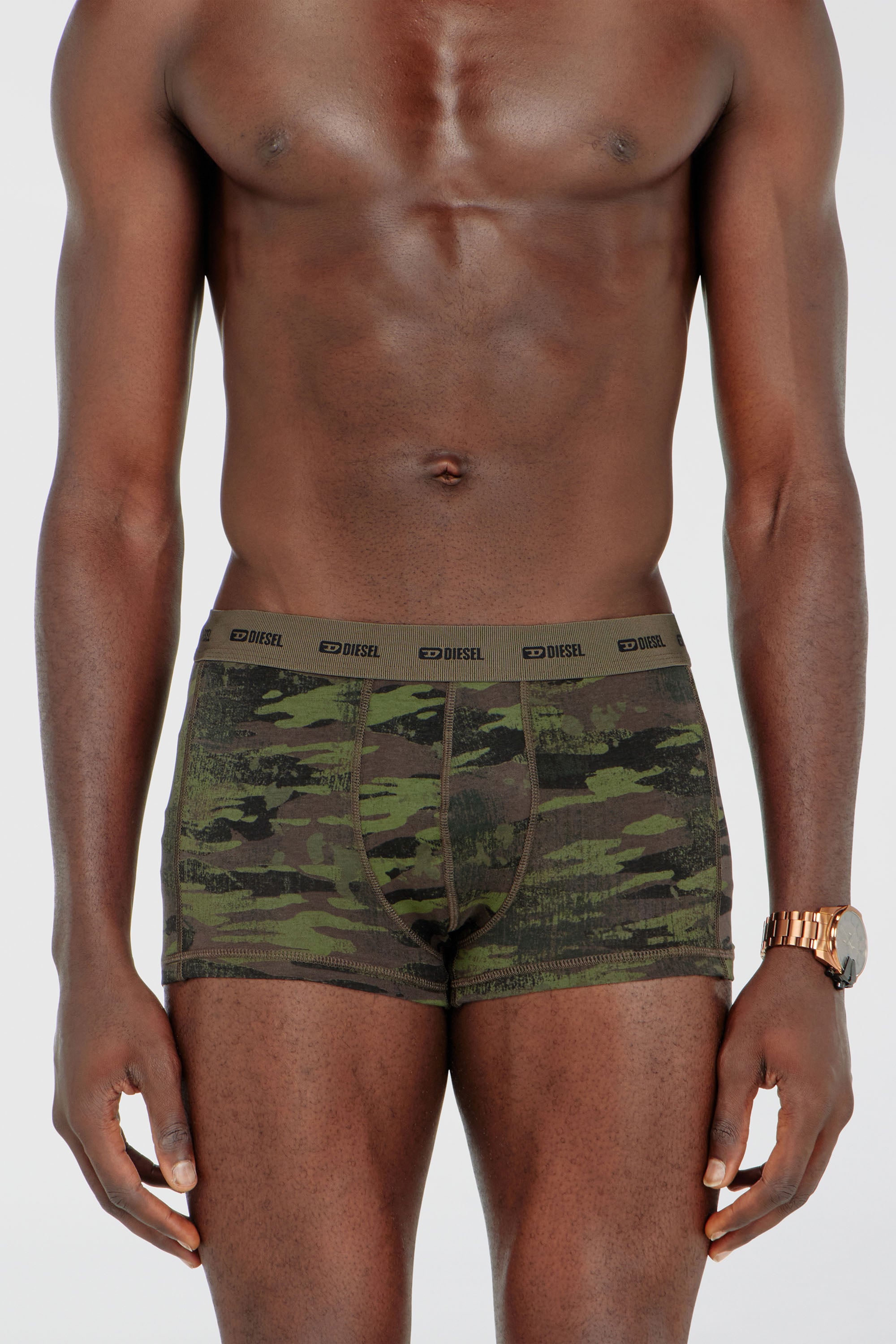 Diesel - DAMIEN-UTLT-3PACK, Lot de trois boxers unis et motif camouflage Homme in Noir - 2