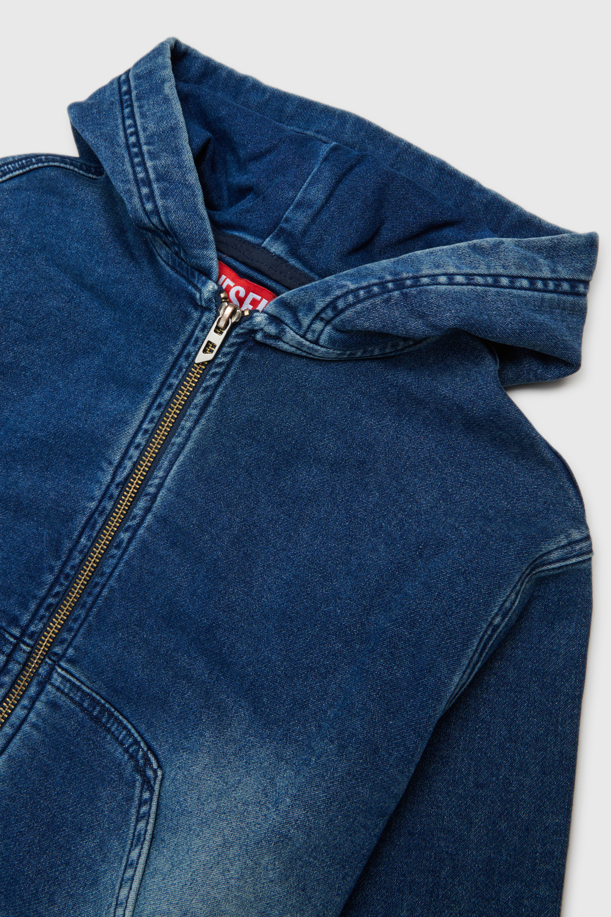 Diesel - STIMM-OVER JJJ, Sweat &agrave; capuche zipp&eacute; en JoggJeans Homme in Bleu - 3