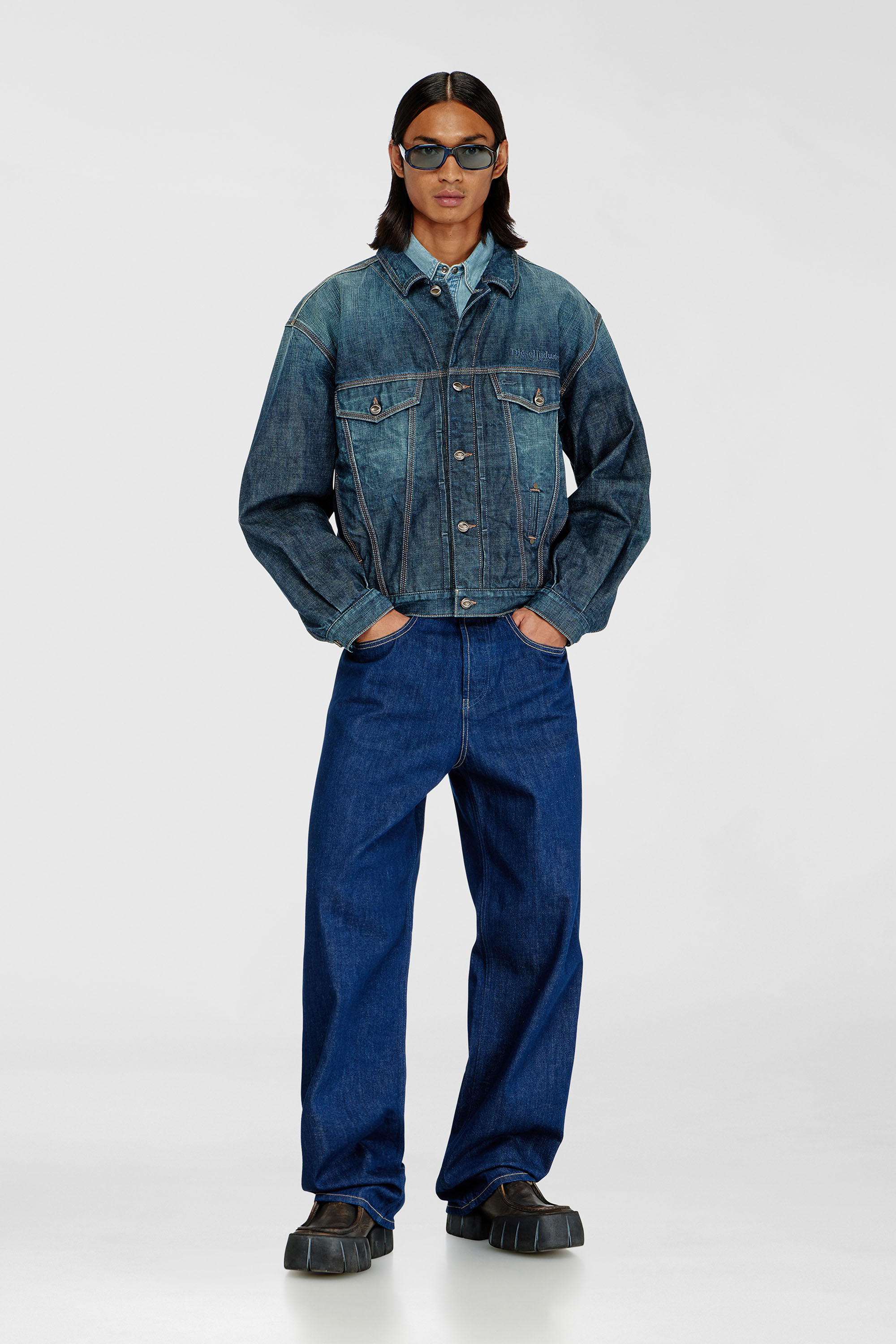Diesel - Relaxed Jeans 2001 D-Macro 09Q09 Homme, Bleu Fonc&eacute; - Image 2