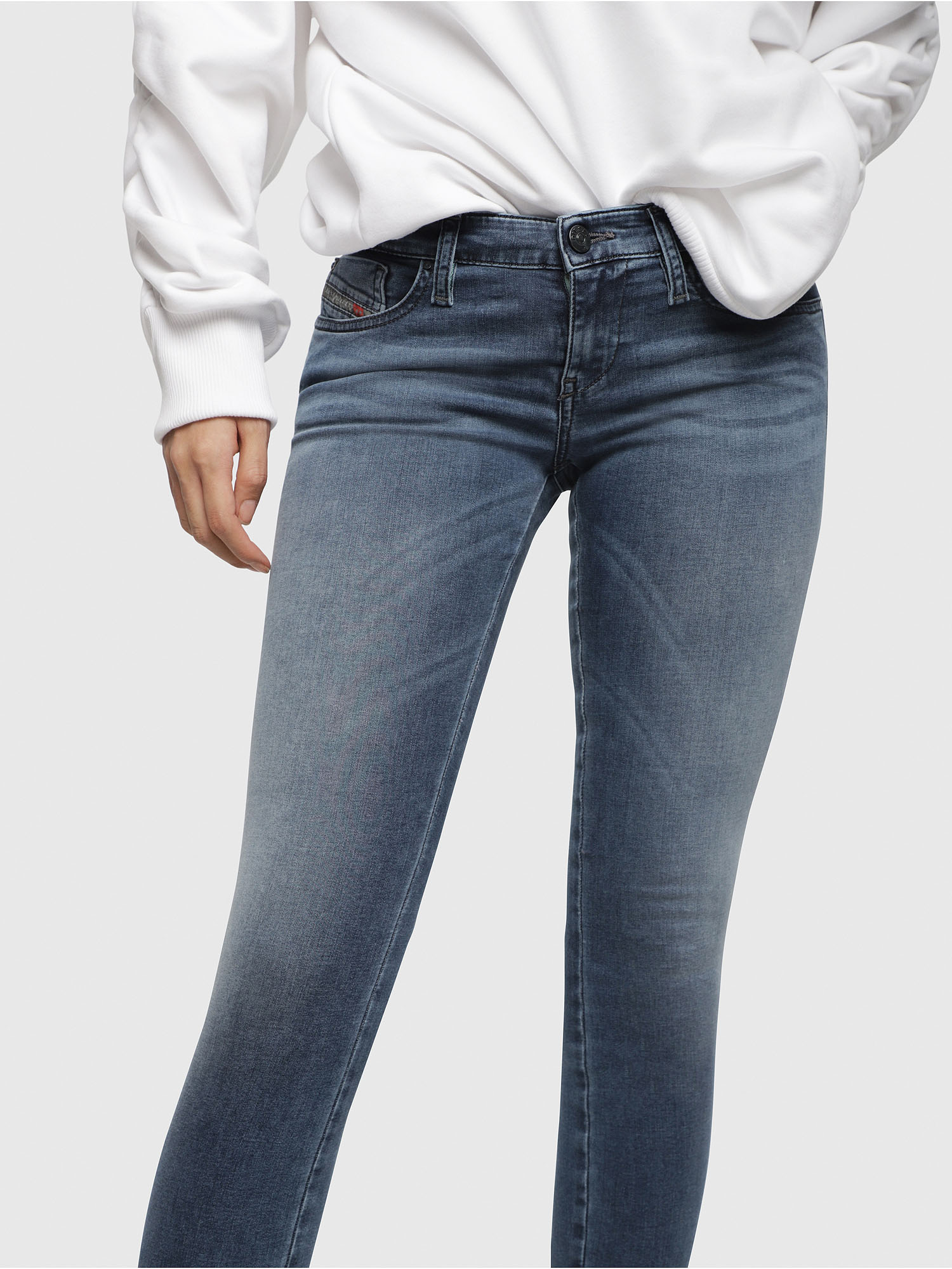 SKINZEELOWZIP 0681P Femme Super skinny Jeans Diesel