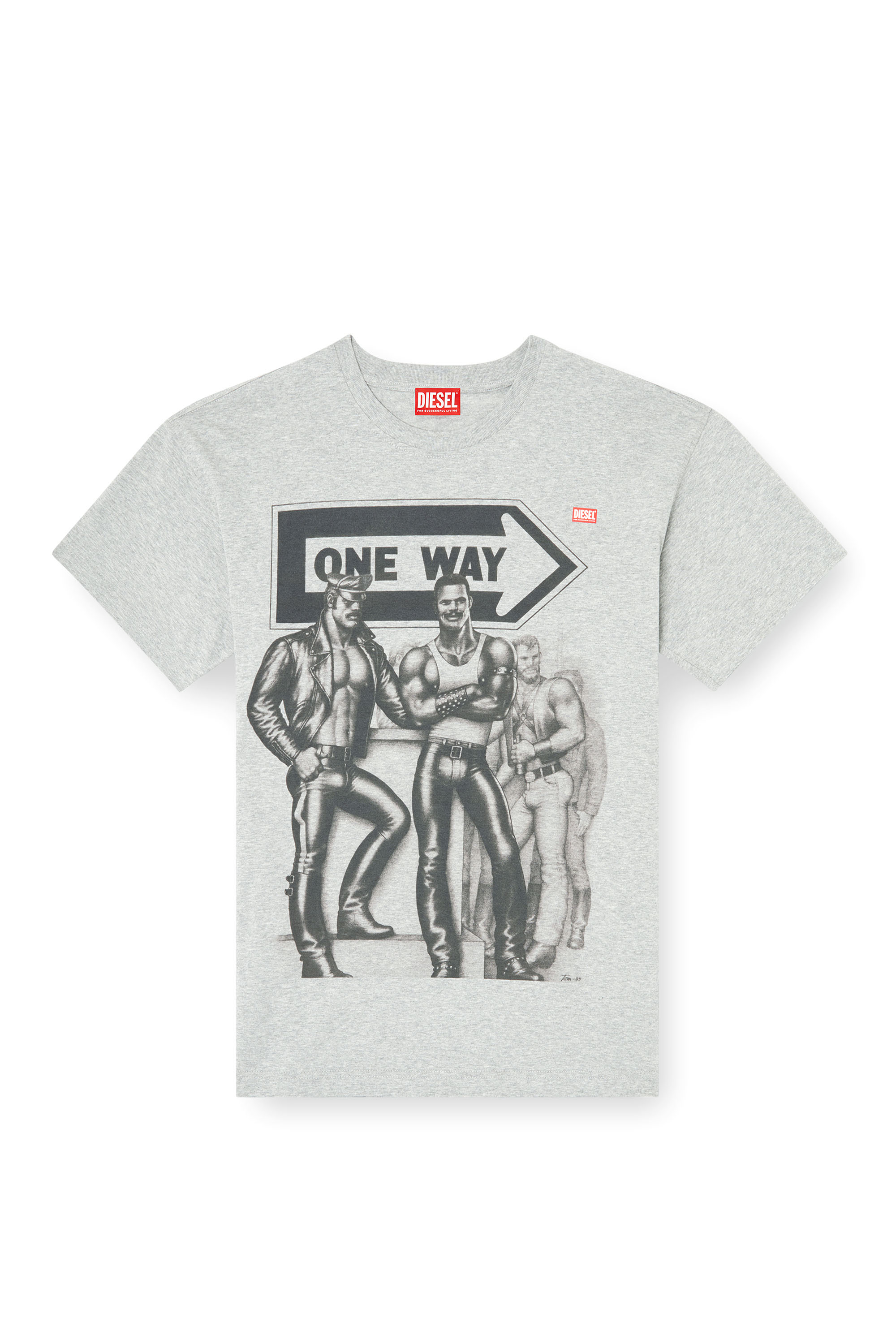 Diesel - PR-T-NORM-TOM25, T-shirt avec imprimé graphique Mixte in Gris - 4