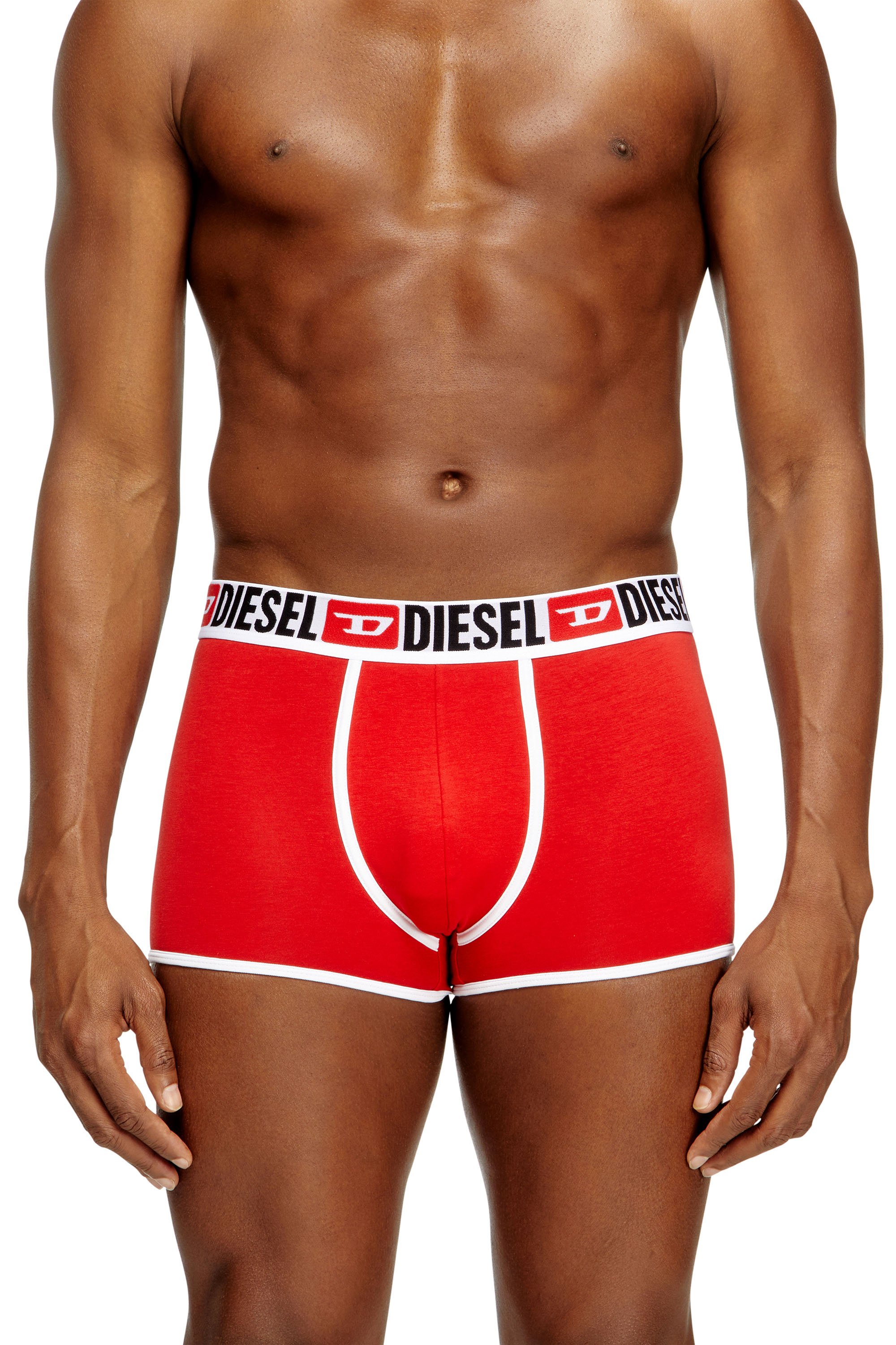 Diesel - DANILO-D-CORE-3PACK, Lot de 3 boxers en coton stretch avec bordure Homme in Rouge - 2