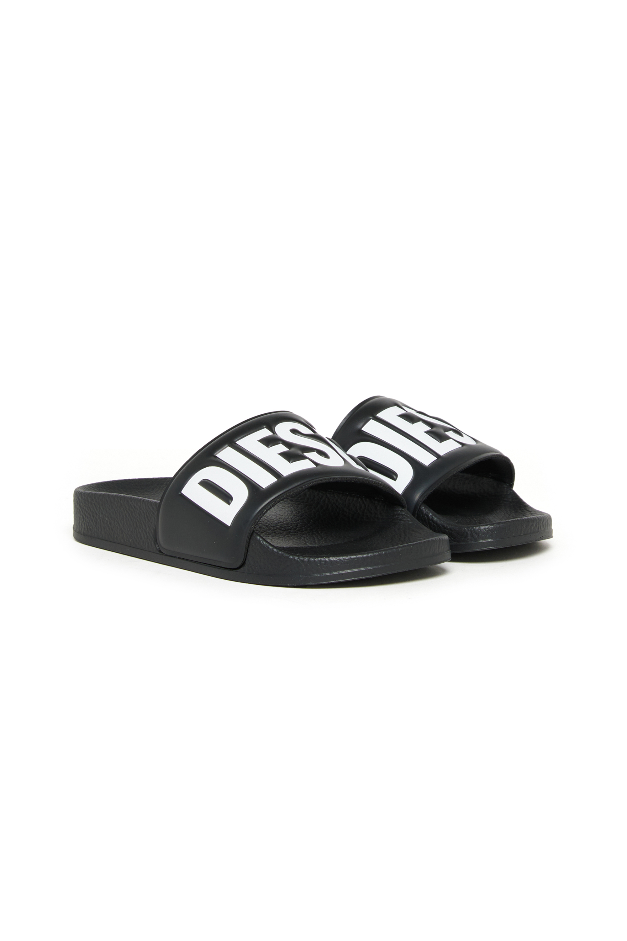 Diesel - SA-BWBISQOF, SA-BWBISQOF-Sliders avec logo emboss&eacute; Mixte in Noir - 2