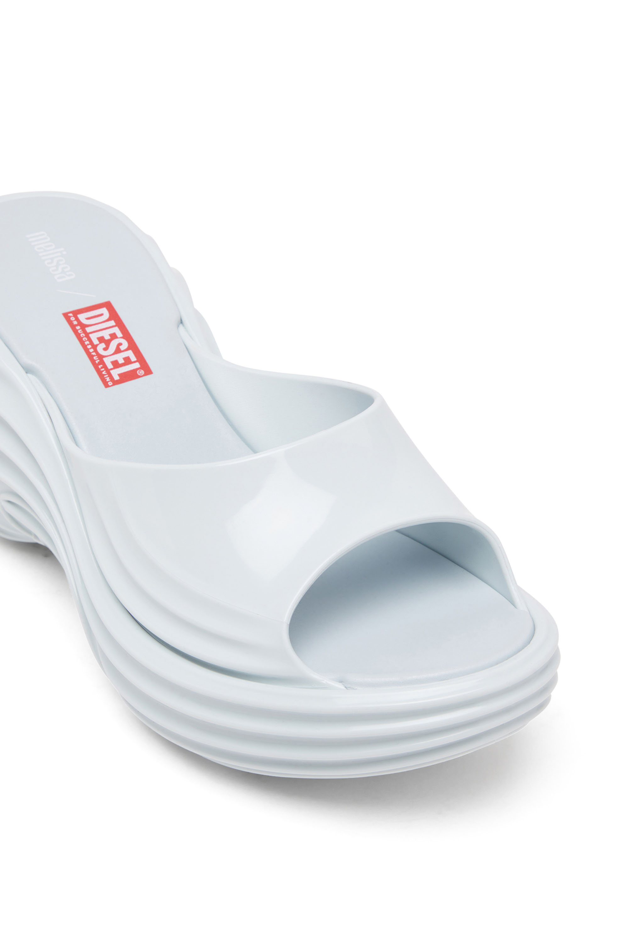Diesel - MELISSA QUANTUM PLATFORM, Mule &agrave; plateforme en Melflex&reg; Femme in Bleu - 6