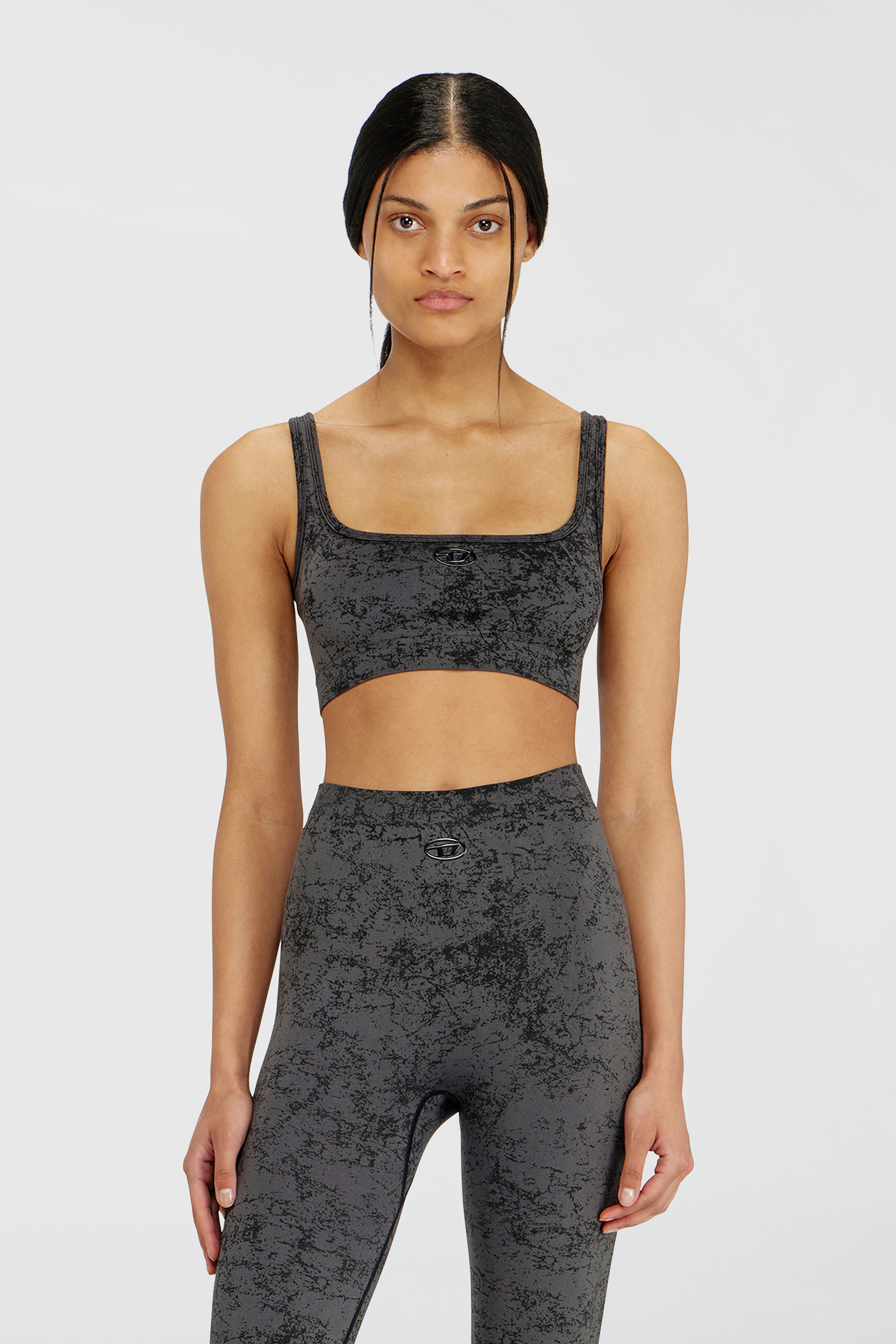 Diesel - HELLA-UTLT, Brassi&egrave;re de sport &agrave; imprim&eacute; utilitaire Femme in Gris - 2