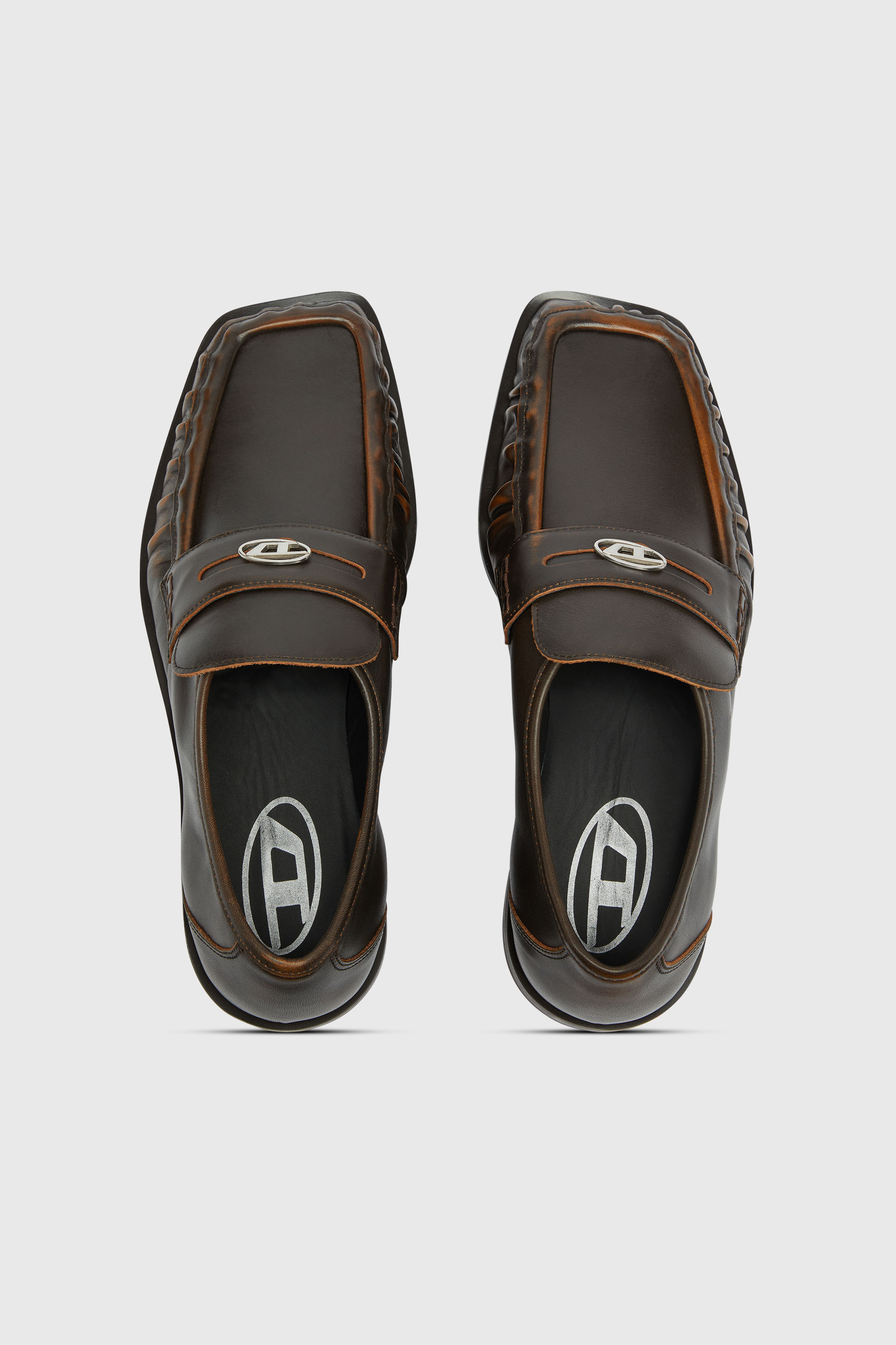 Diesel - D-AMBER LOAFER, D-Amber - Mocassins Penny en cuir Homme in Marron - 5
