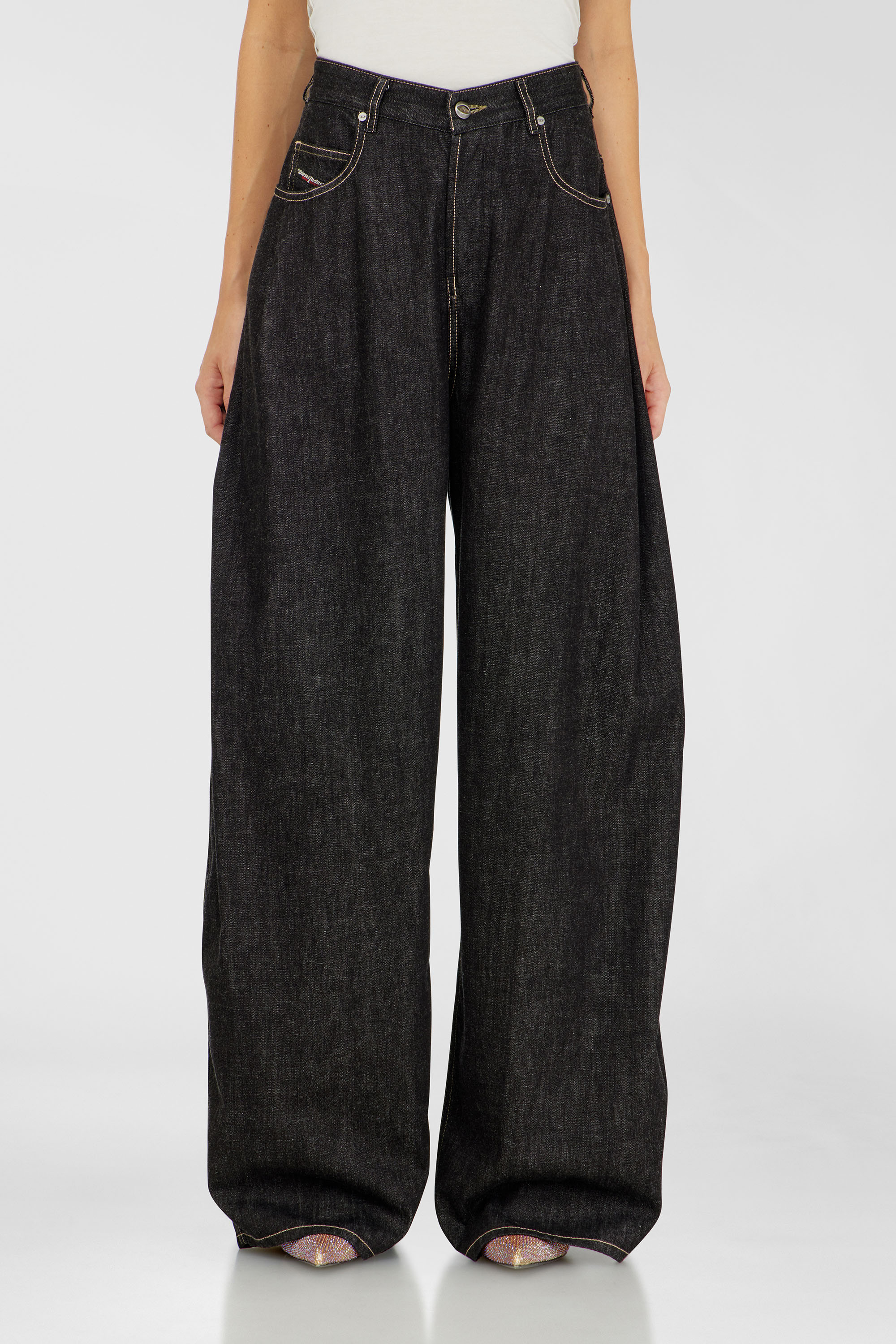 Diesel - Relaxed Jeans 1987 D-Khelz 09R42 Femme, Noir/Gris fonc&eacute; - Image 1