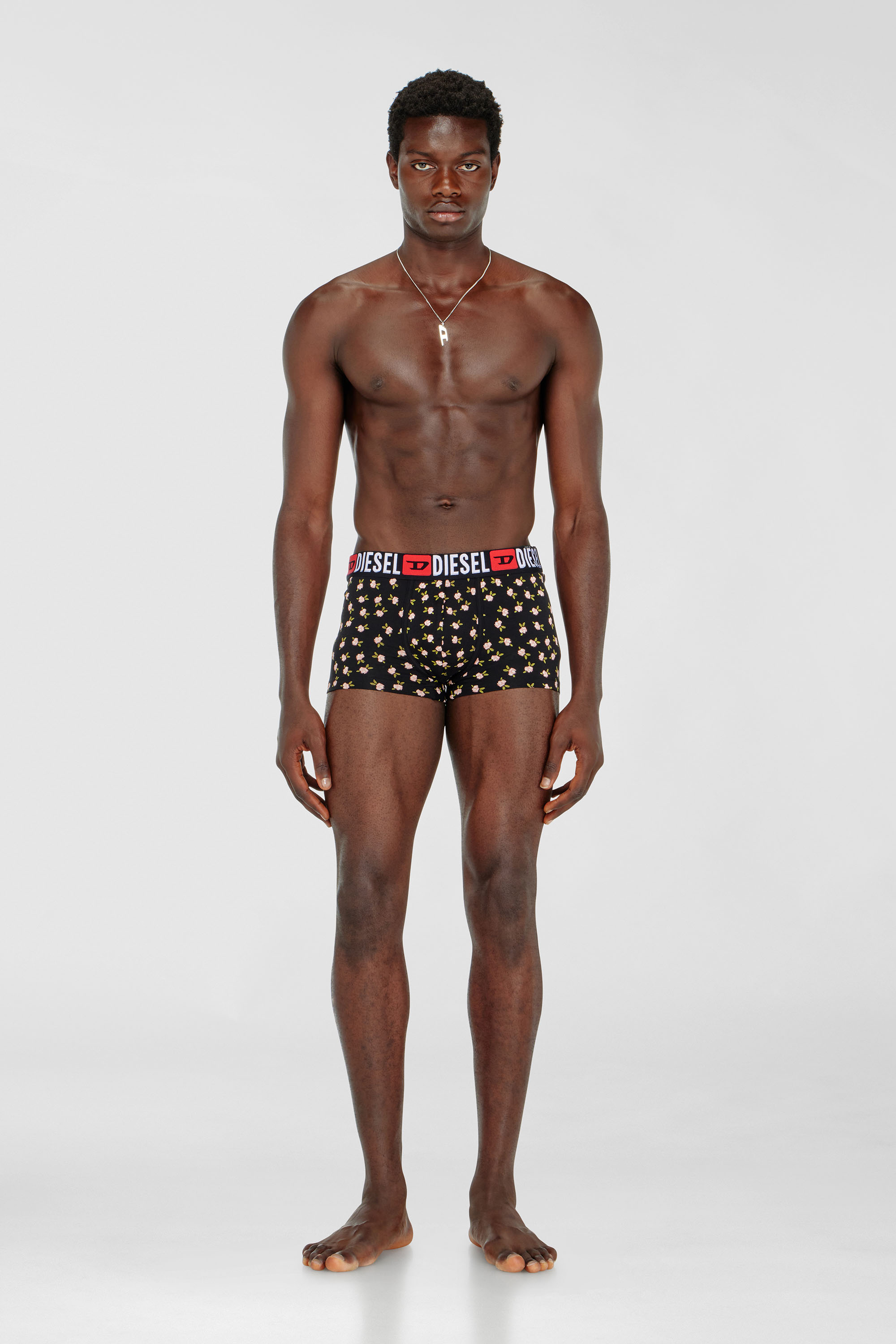 Diesel - UMBX-DAMIENTHREEPACK, Lot de trois trunks en coton stretch &agrave; motif floral Homme in Noir - 2