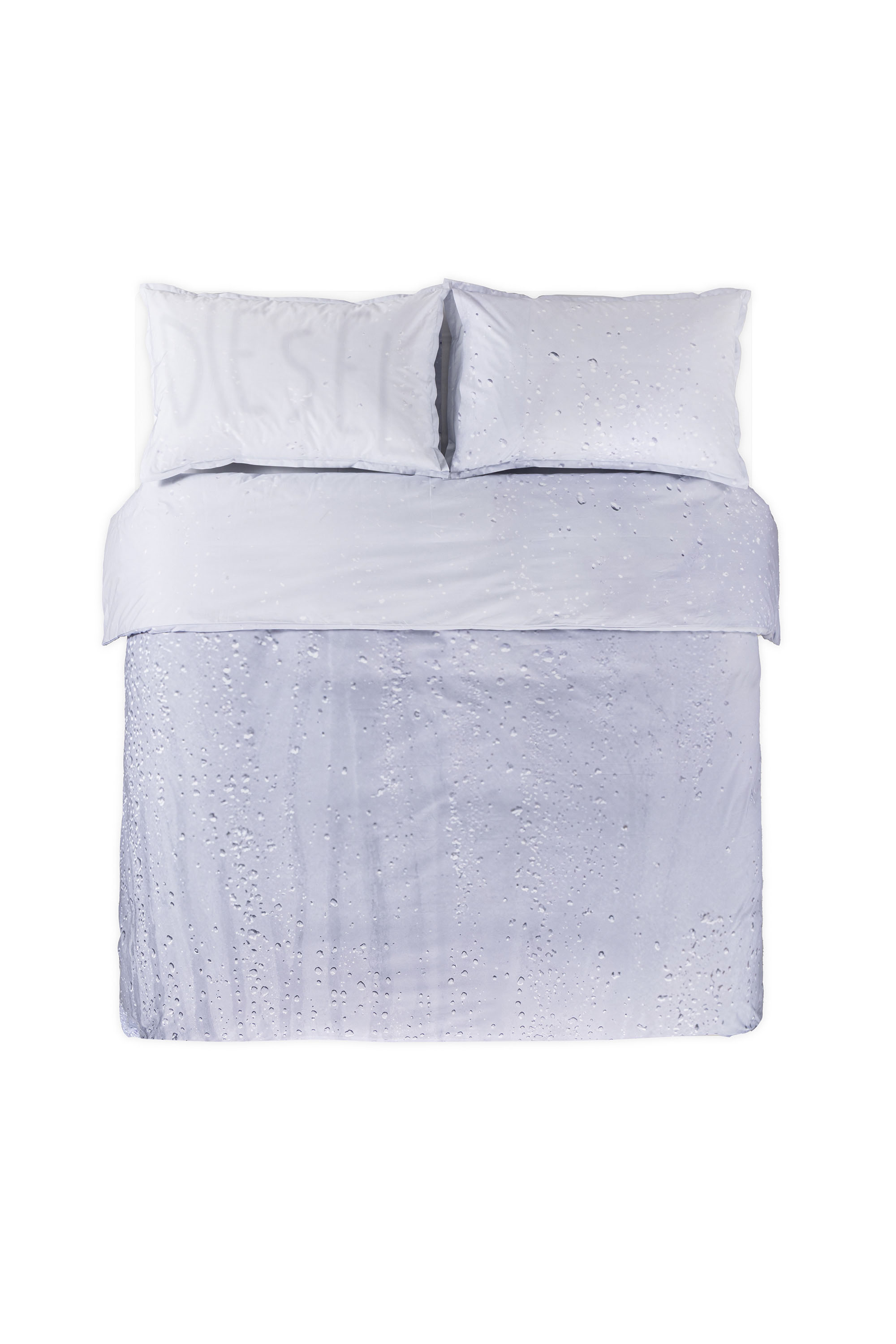 Diesel - 1018097  WET PERCALE DUVET COVER SET, Parure de lit en percale pour lit queen size Mixte in Gris - 1