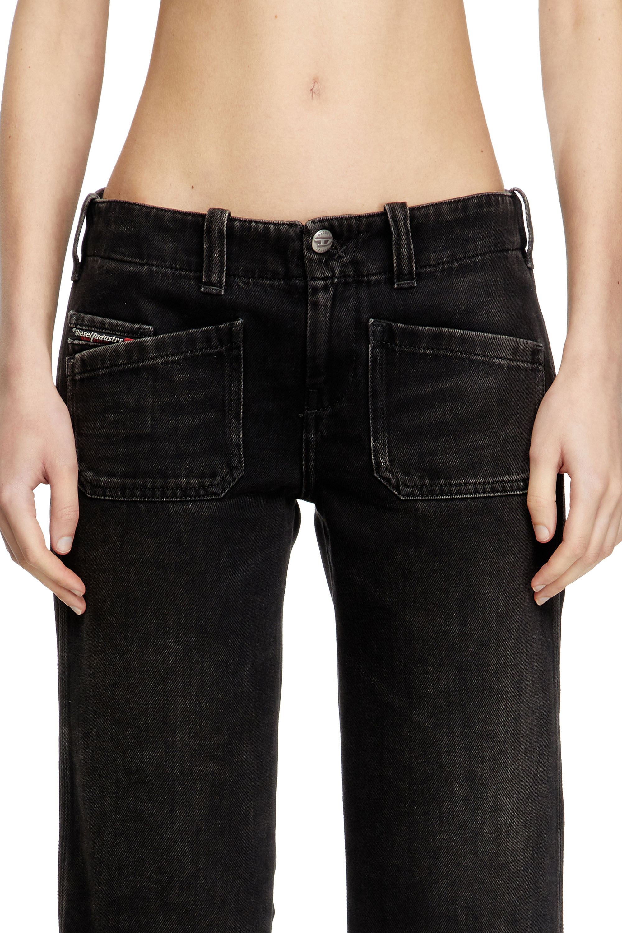 DE-KEATE-SHORT, Noir Diesel - DE-KEATE-SHORT, Short capri en denim Femme in Noir - 5