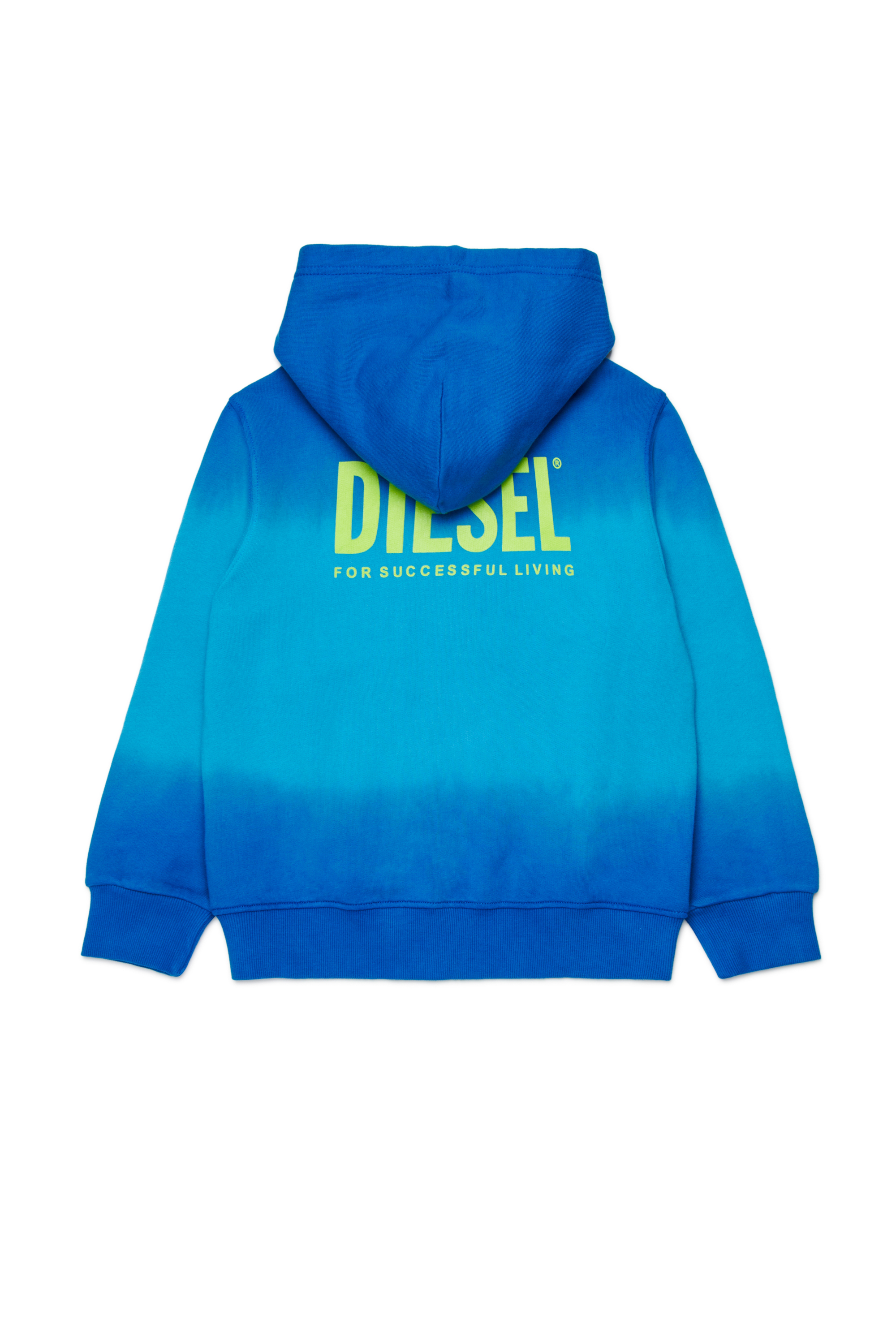 Diesel - SHADE OVER, Sweat &agrave; capuche d&eacute;grad&eacute; avec imprim&eacute; logo Homme in Bleu - 2