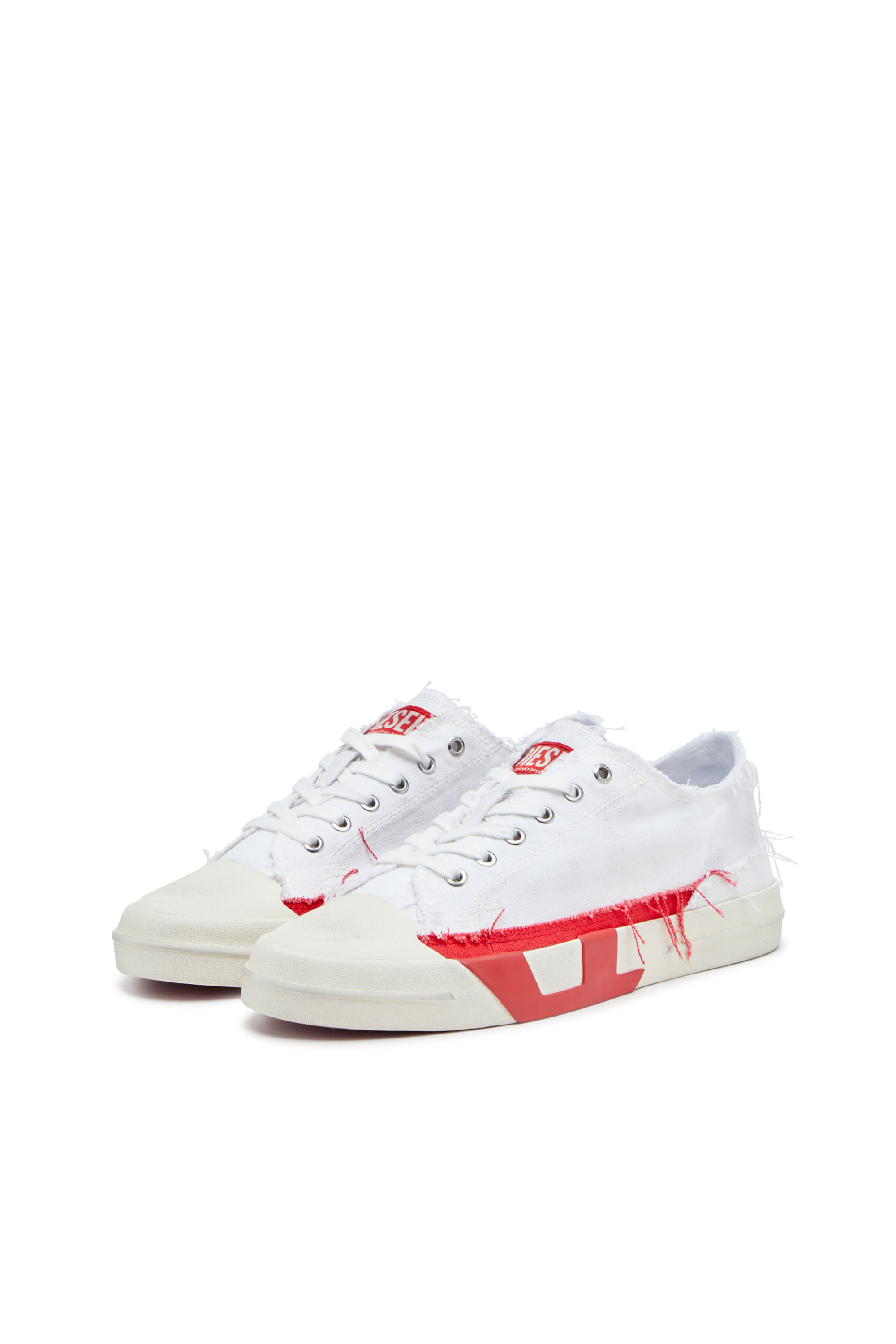 Diesel - S-D-VERSE LOW, S-D-Verse-Sneakers en toile à effet sali Homme in Polychrome - 8