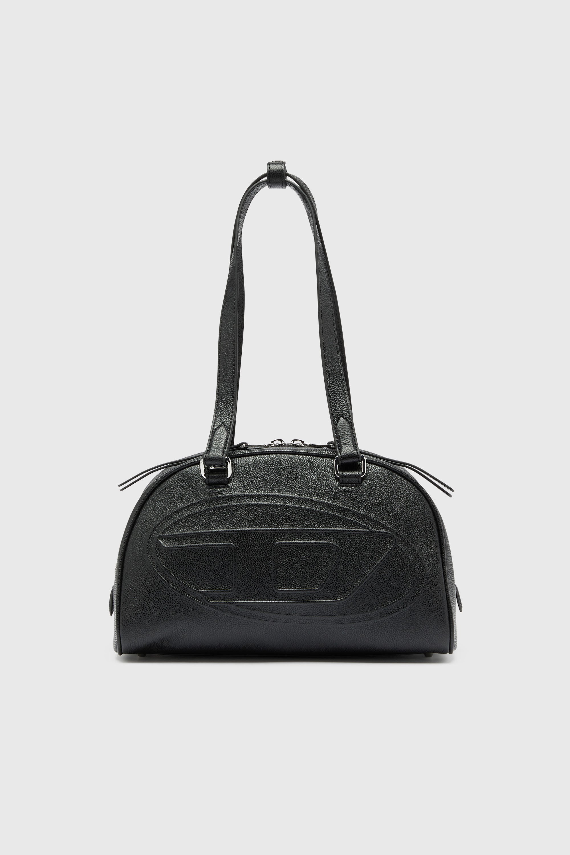 Diesel - 1DR DOME SHOULDER, 1DR Dome - Sac Boston en cuir avec logo emboss&eacute; Mixte in Noir - 1