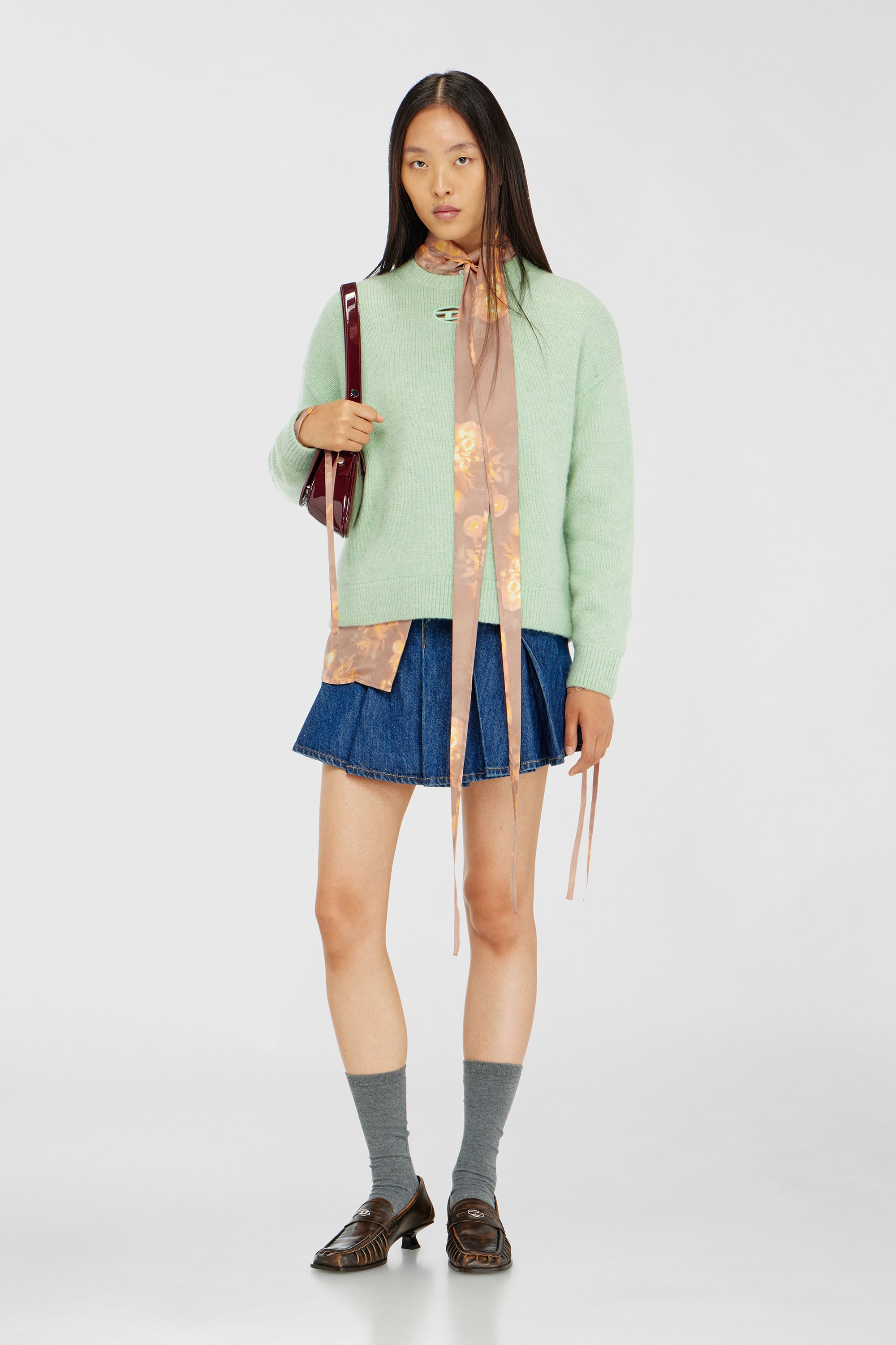 Diesel - M-AREETA, Pull en laine et m&eacute;lange d'alpaga Femme in Vert - 2