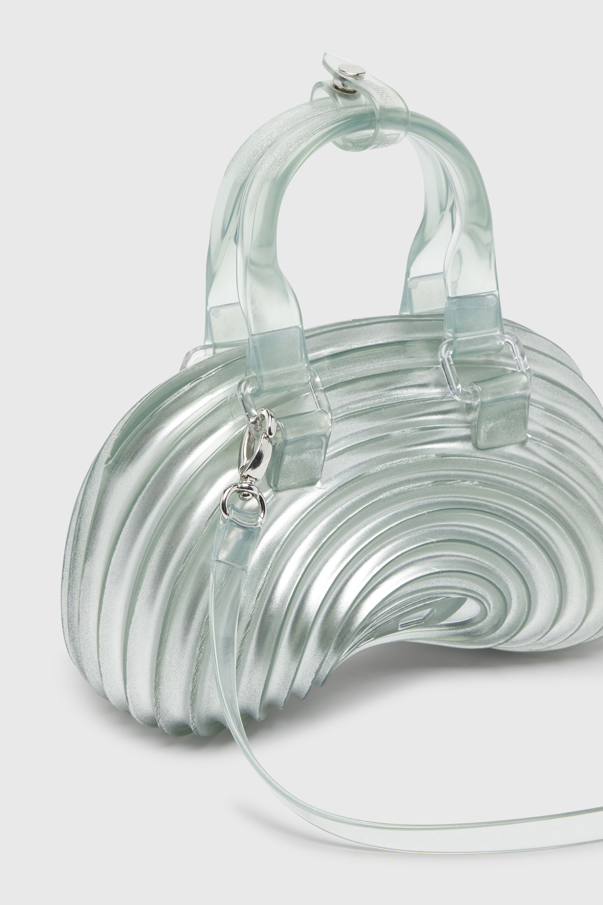 Diesel - MELISSA QUANTUM DOME, Quantum Dome &ndash; Sac &agrave; main en Melflex&reg; Femme in Gris argent&eacute; - 6