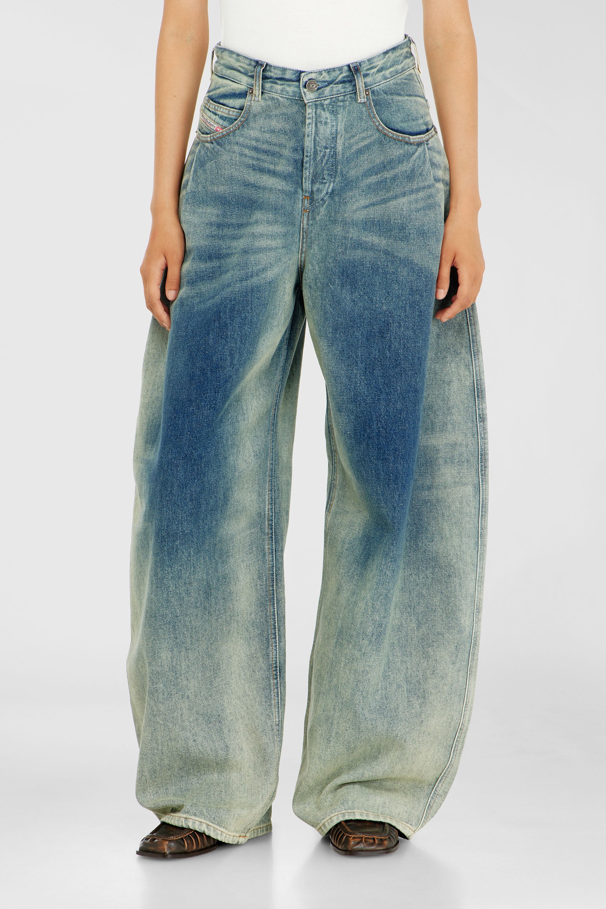 Diesel - Relaxed Jeans 1987 D-Khelz 007EF Femme, Bleu moyen - Image 1