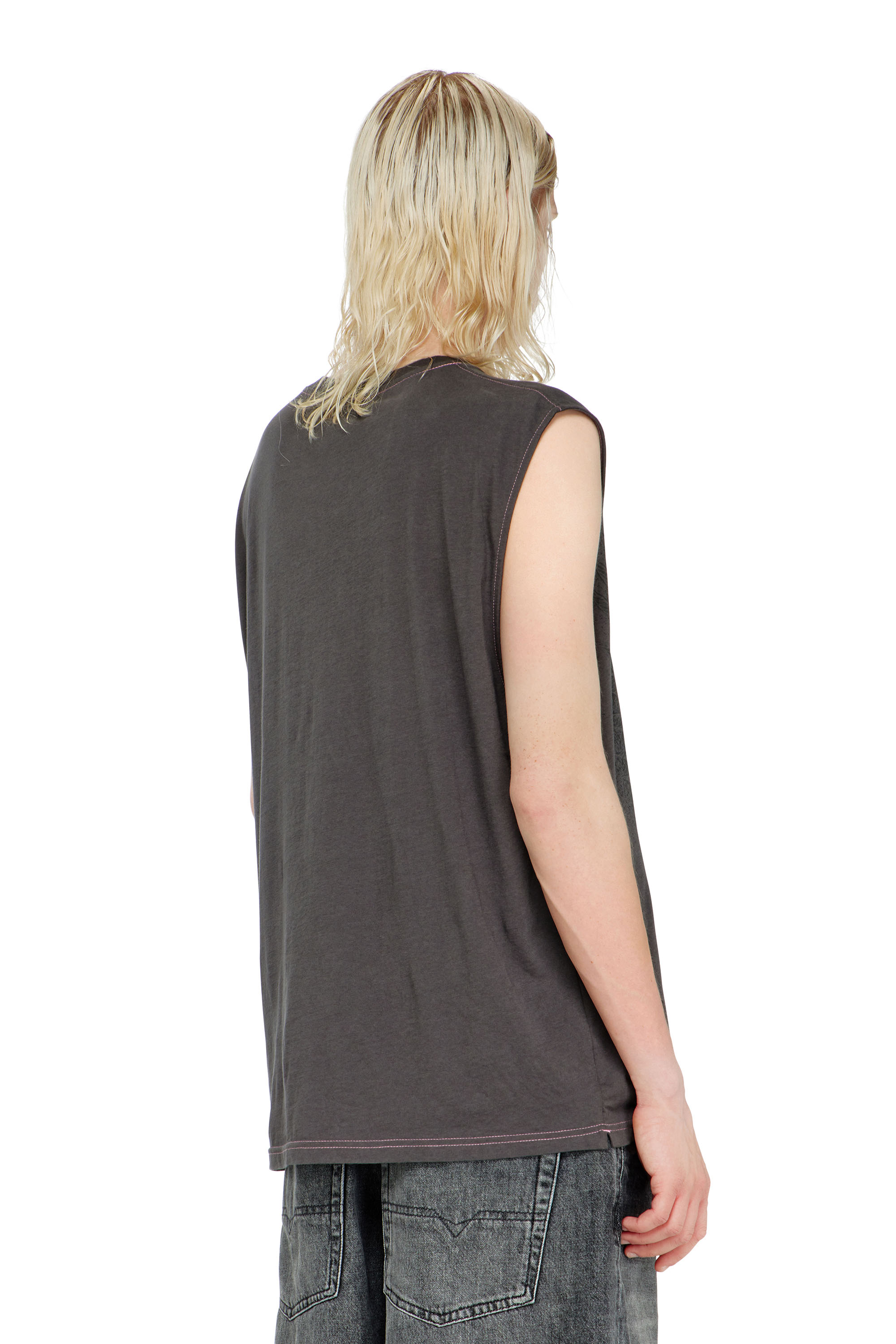 Diesel - T-BOXT-SL-NOTCH, D&eacute;bardeur en coton avec motif ton sur ton Homme in ToBeDefined - 4