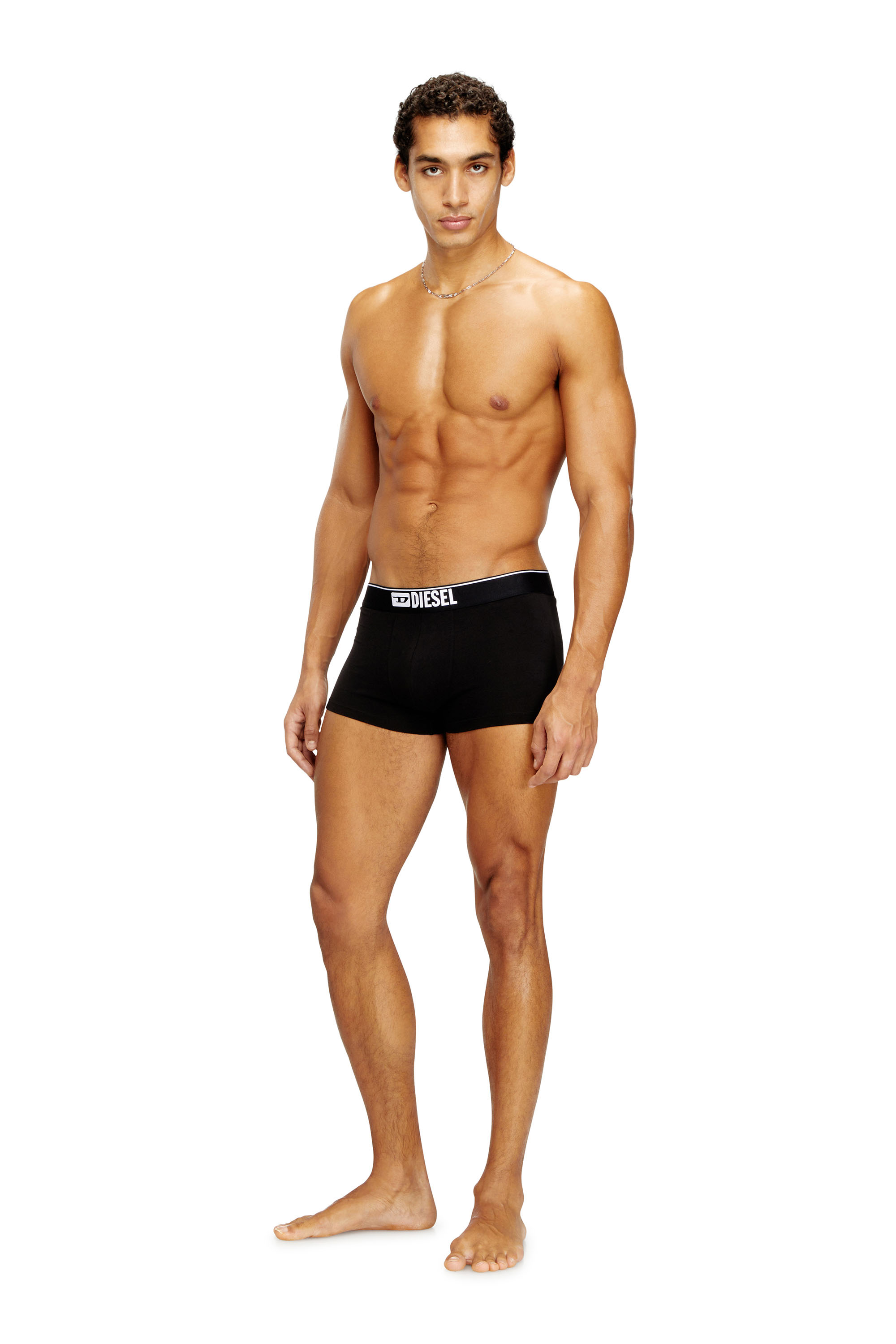 Diesel - DAMIEN-D-BOX-3PACK, Man's 3-pack of stretch cotton boxers with all-over print in Black - 2