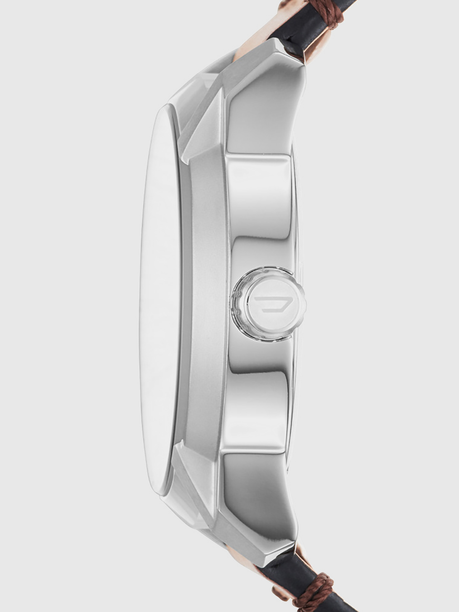 Diesel - DZ1847, Montre avec bracelet en cuir et cadran bleu, 45 mm Homme in Beige - 2