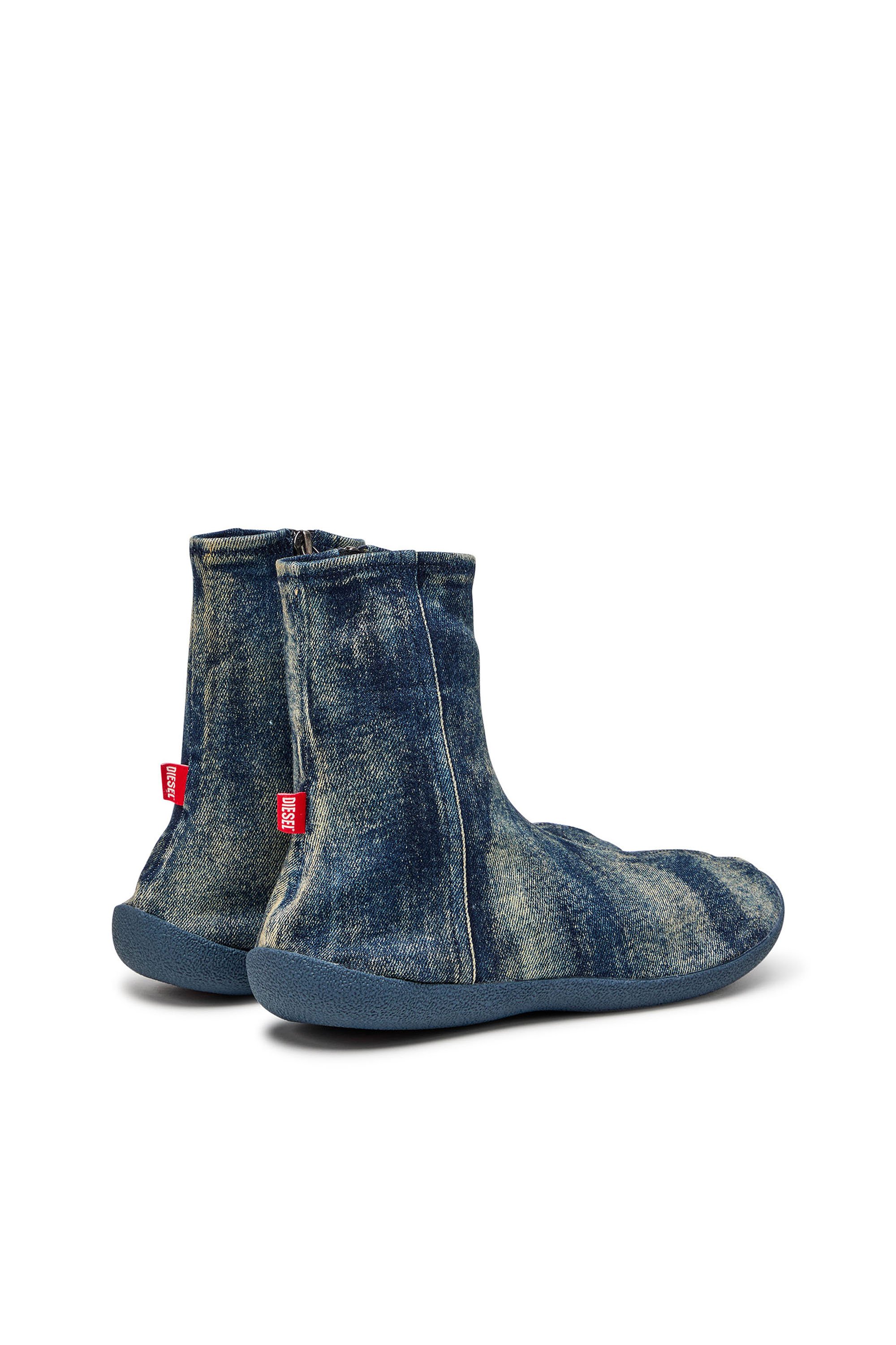 Diesel - D-SHOCK BT, D-Shock Bt-Botte-chaussette en denim solarisé Homme in Bleu - 3