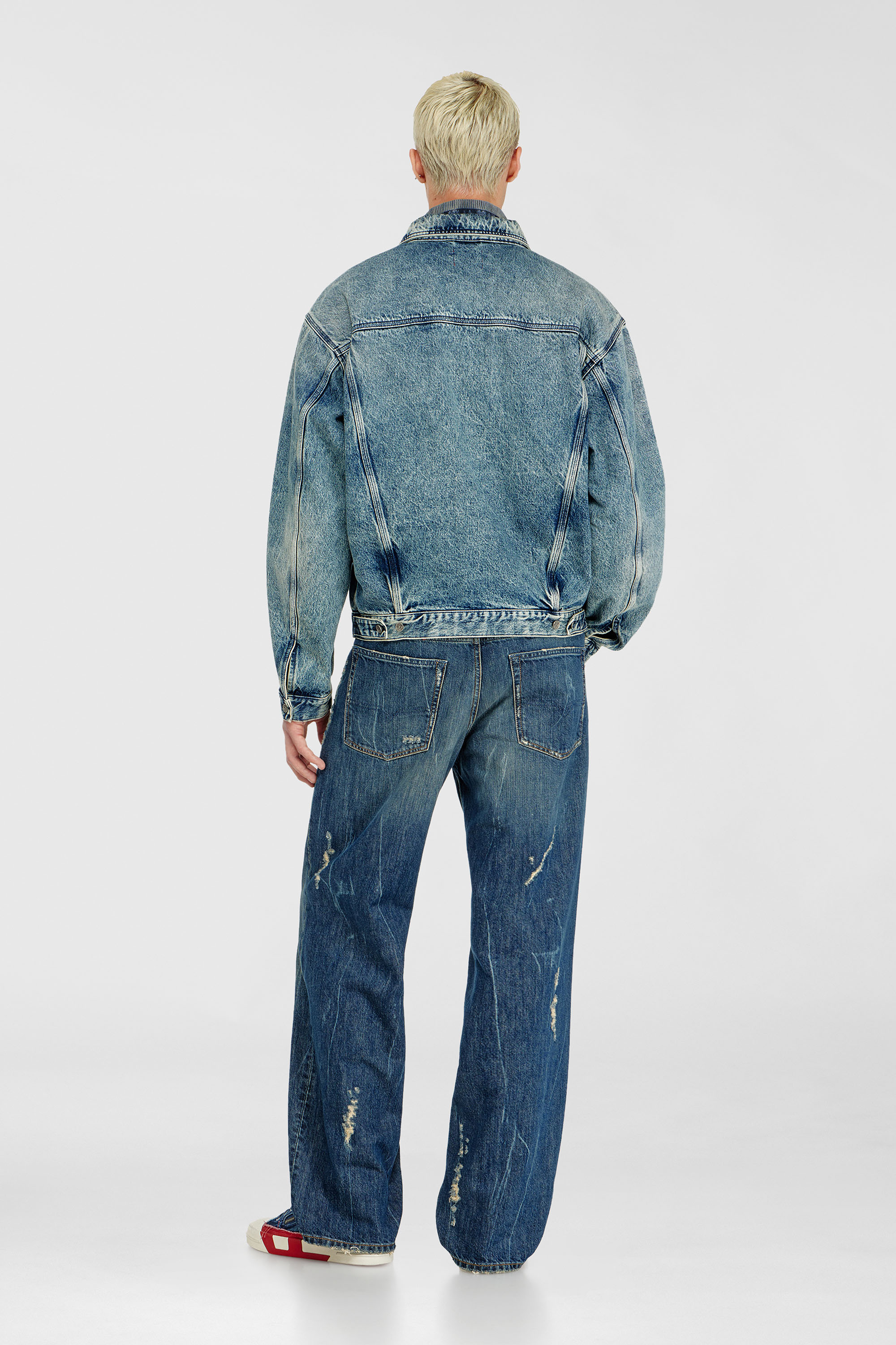 Diesel - Relaxed Jeans 2001 D-Macro 09Q28 Homme, Bleu moyen - Image 3