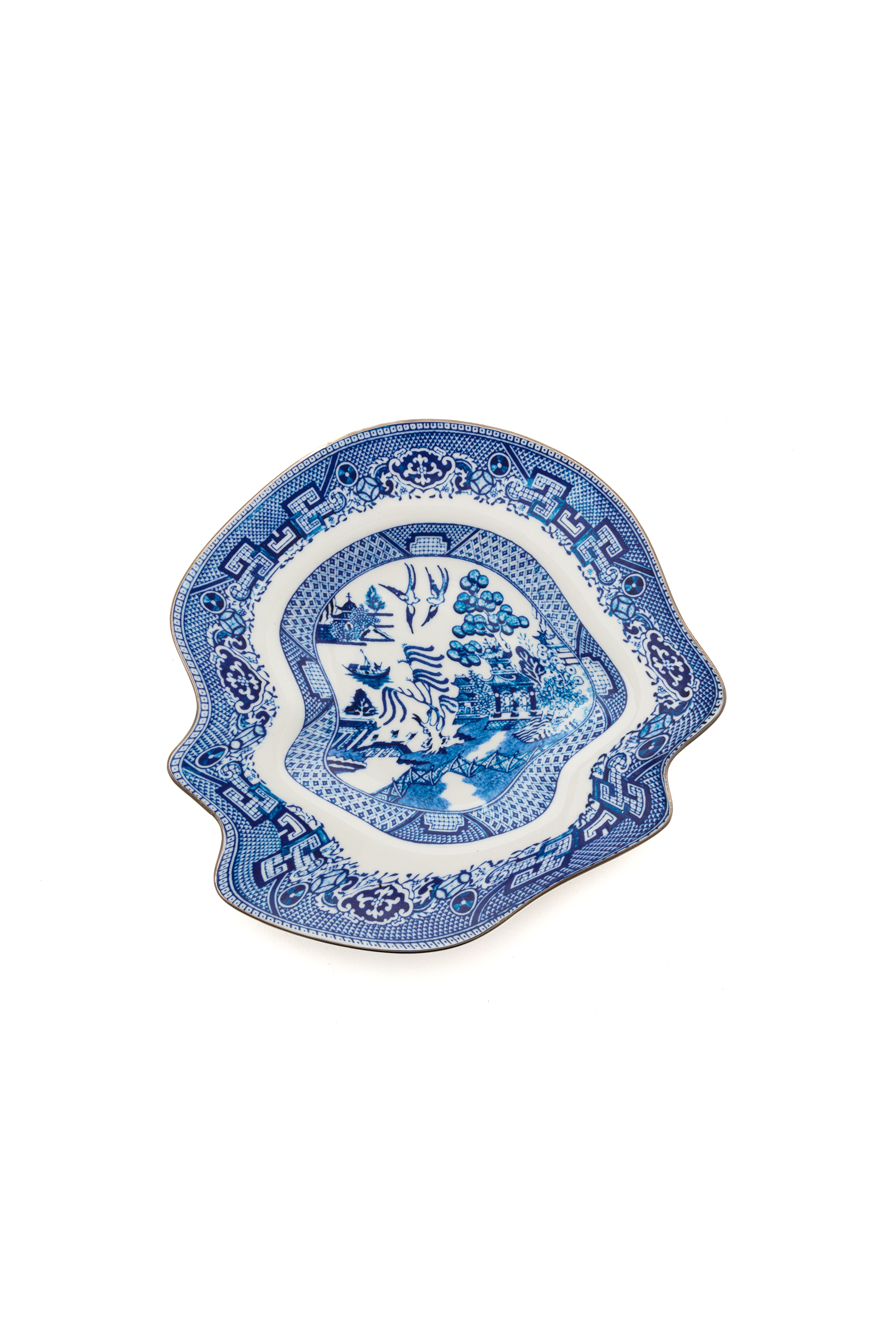 Diesel - 11231 DESSERT PLATE INPORCELAIN"CLASSIC, Unisex's Porcelain dessert plate in White/Blue - 1