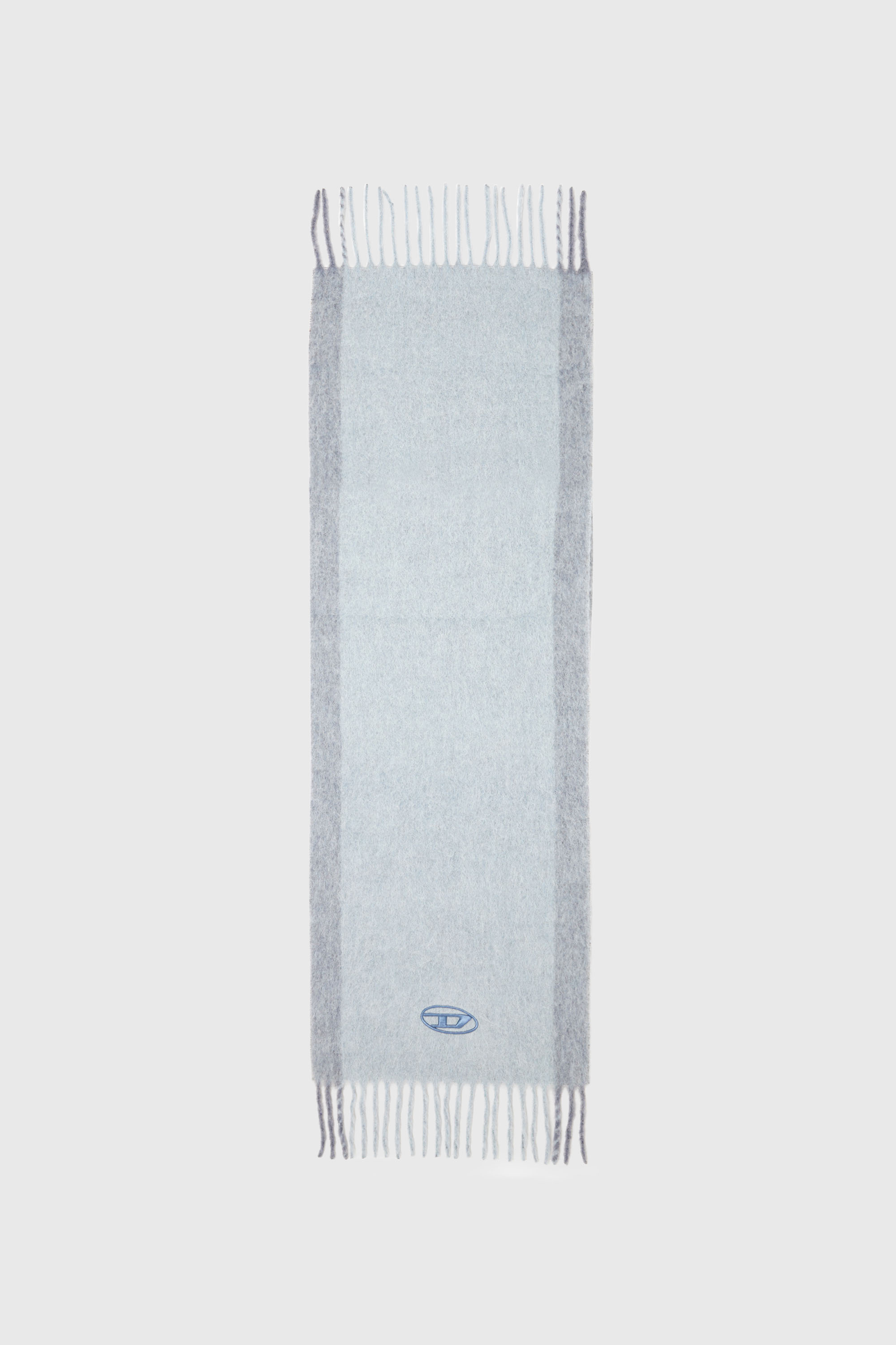 Diesel - S-OLID, &Eacute;charpe en m&eacute;lange de laine avec rayures contrast&eacute;es Homme in Bleu - 2