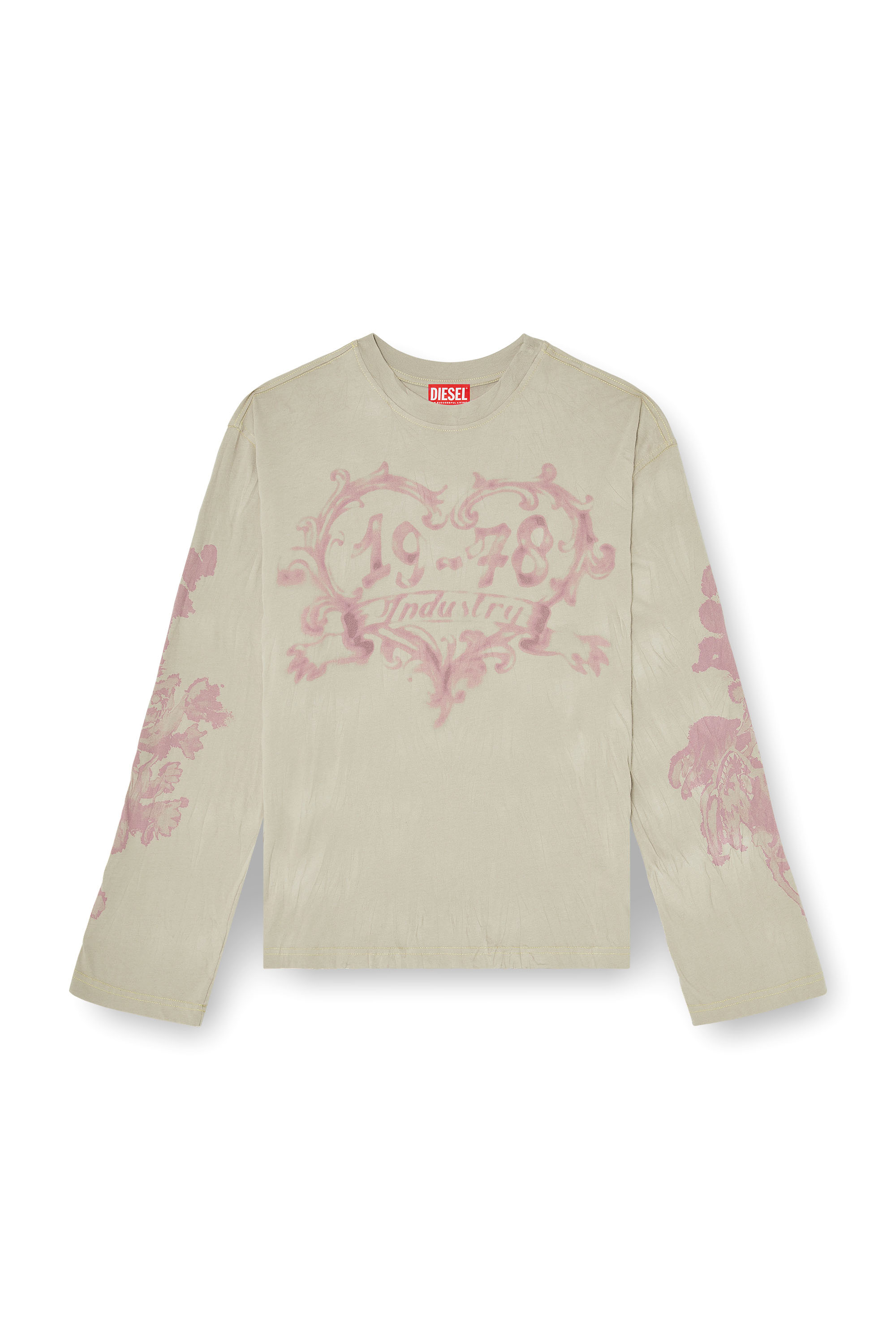 Diesel - T-HILARY-LS-AA1, T-shirt &agrave; manches longues en coton avec imprim&eacute; graphique Femme in Polychrome - 3