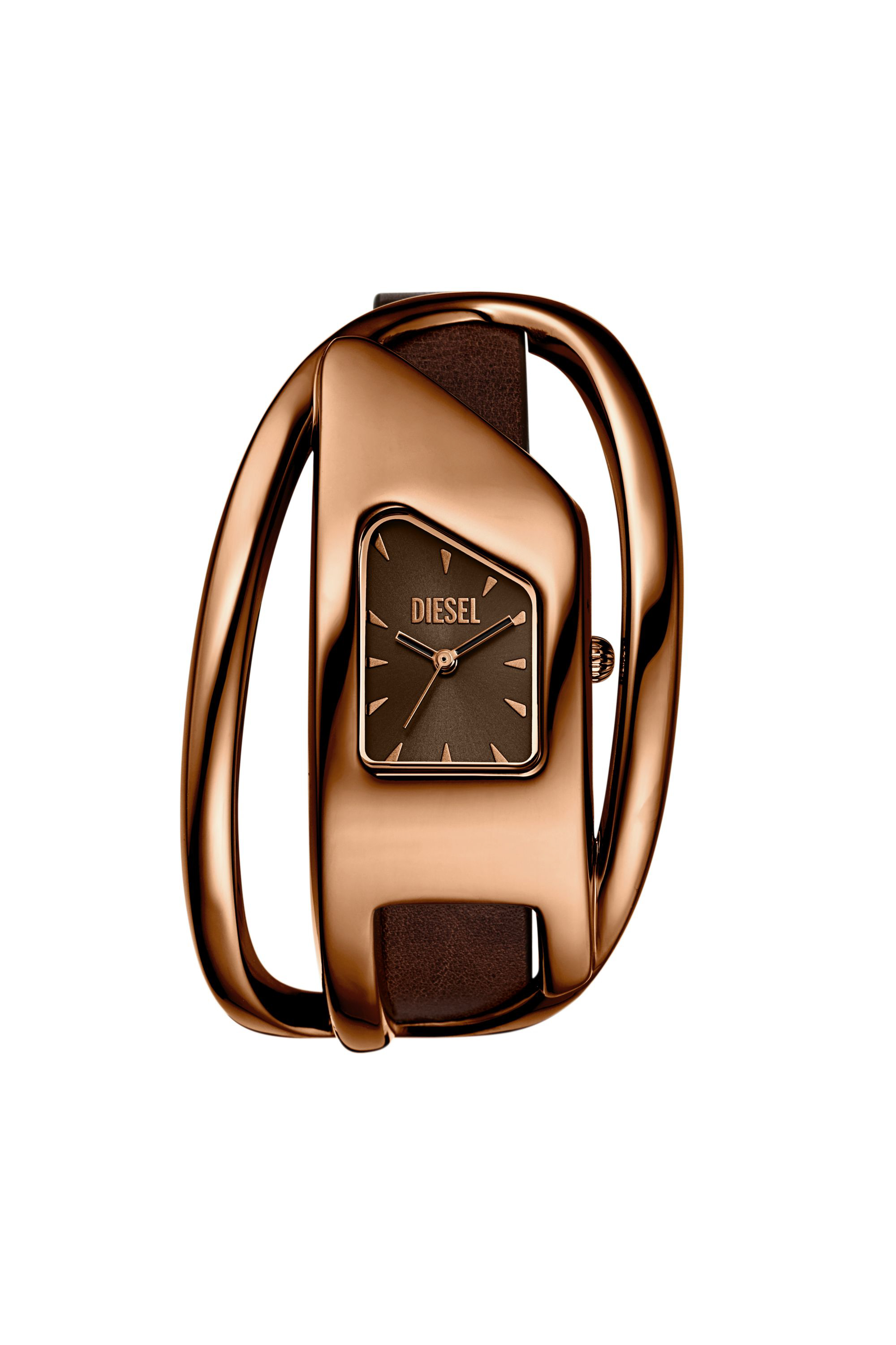 Diesel - DZ5630 WATCH, Montre Wrap-D en cuir marron Femme in Marron - 1