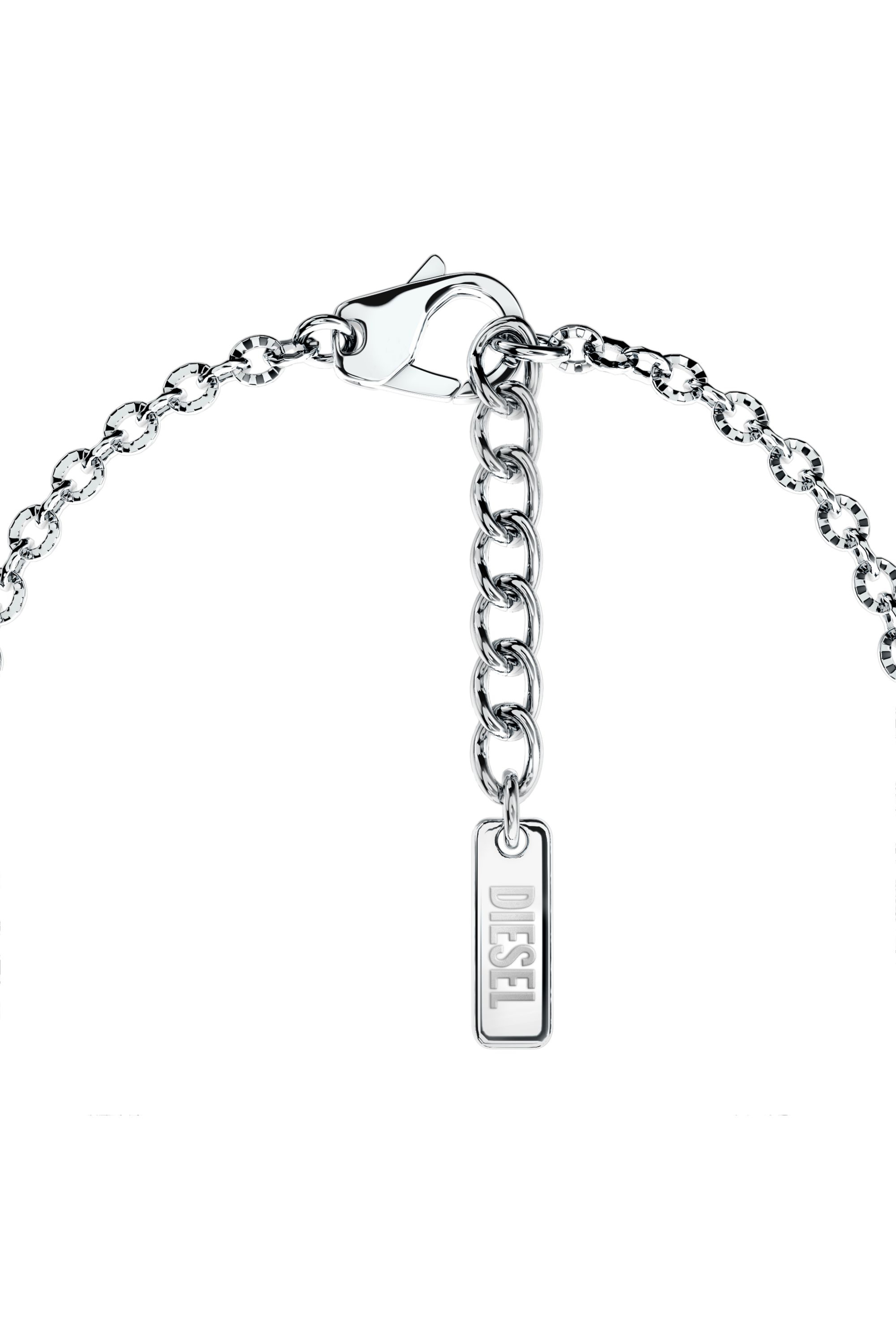 Diesel - DX1691040 JEWELLERY, Bracelet cha&icirc;ne en acier inoxydable Mixte in Gris argent&eacute; - 2