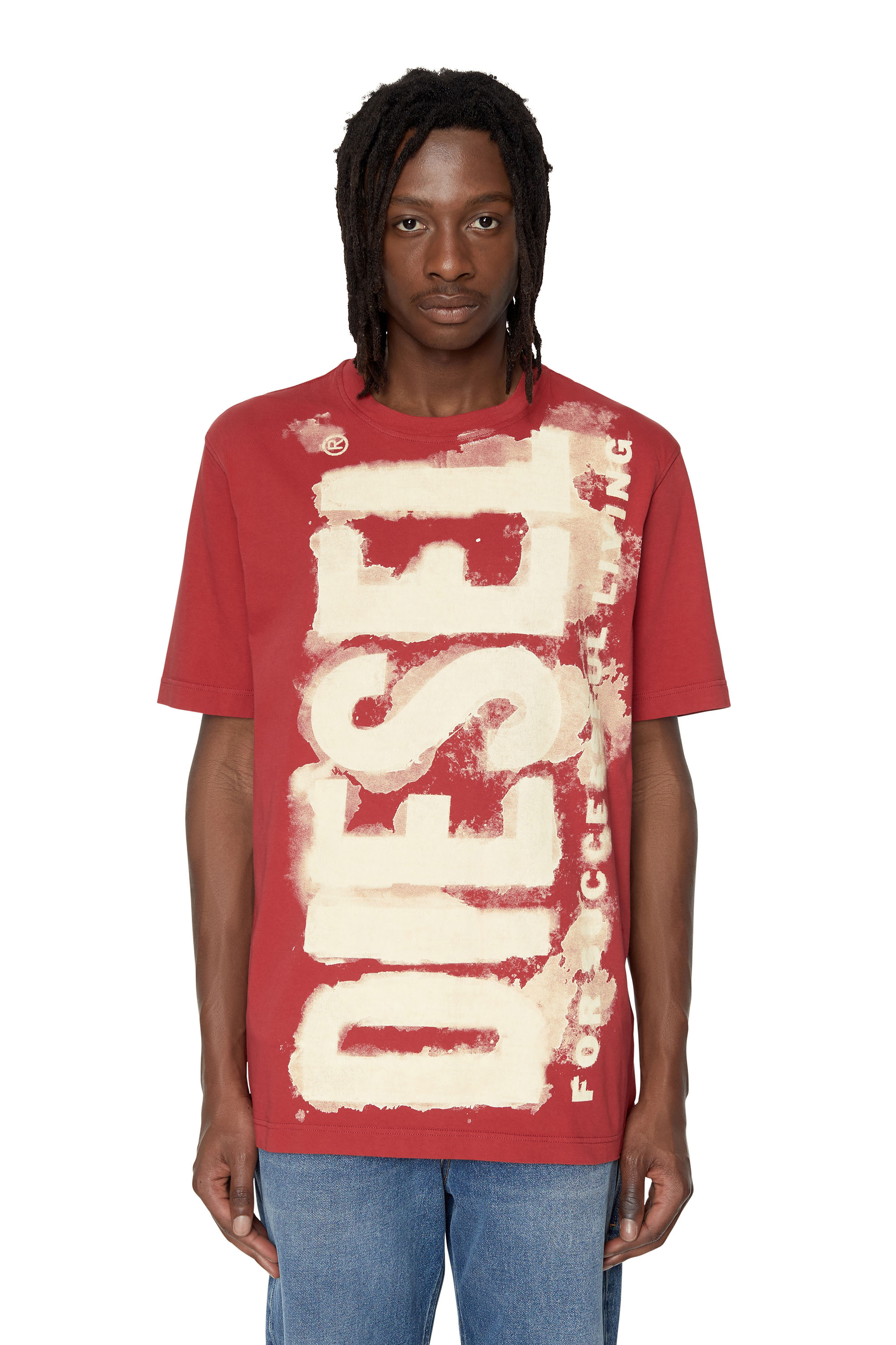 T-shirt Diesel Rouge - Occasion En Très Bon état - Taille L