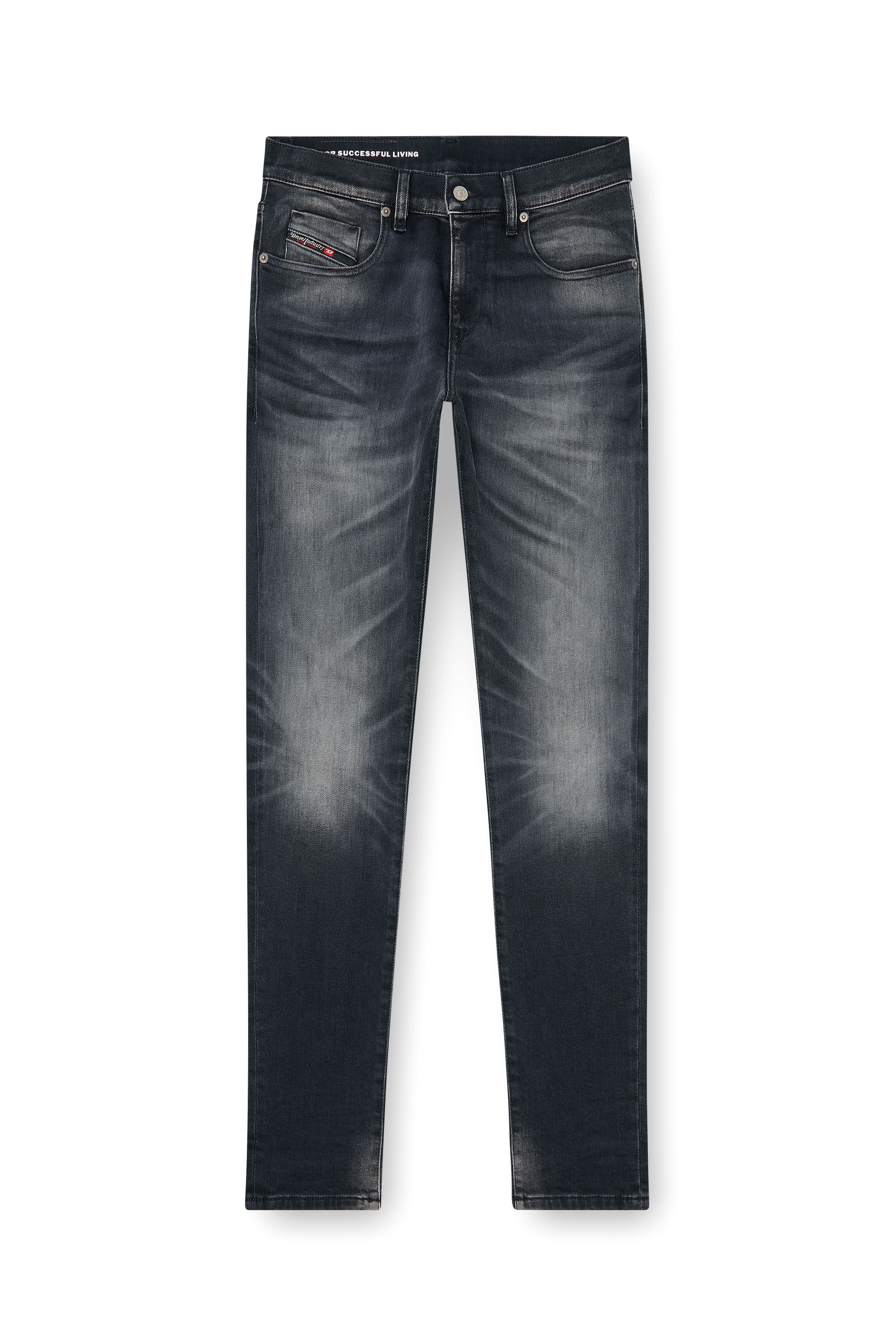 Diesel - Slim Jeans 2019 D-Strukt 09P38 Homme, Noir/Gris fonc&eacute; - Image 6