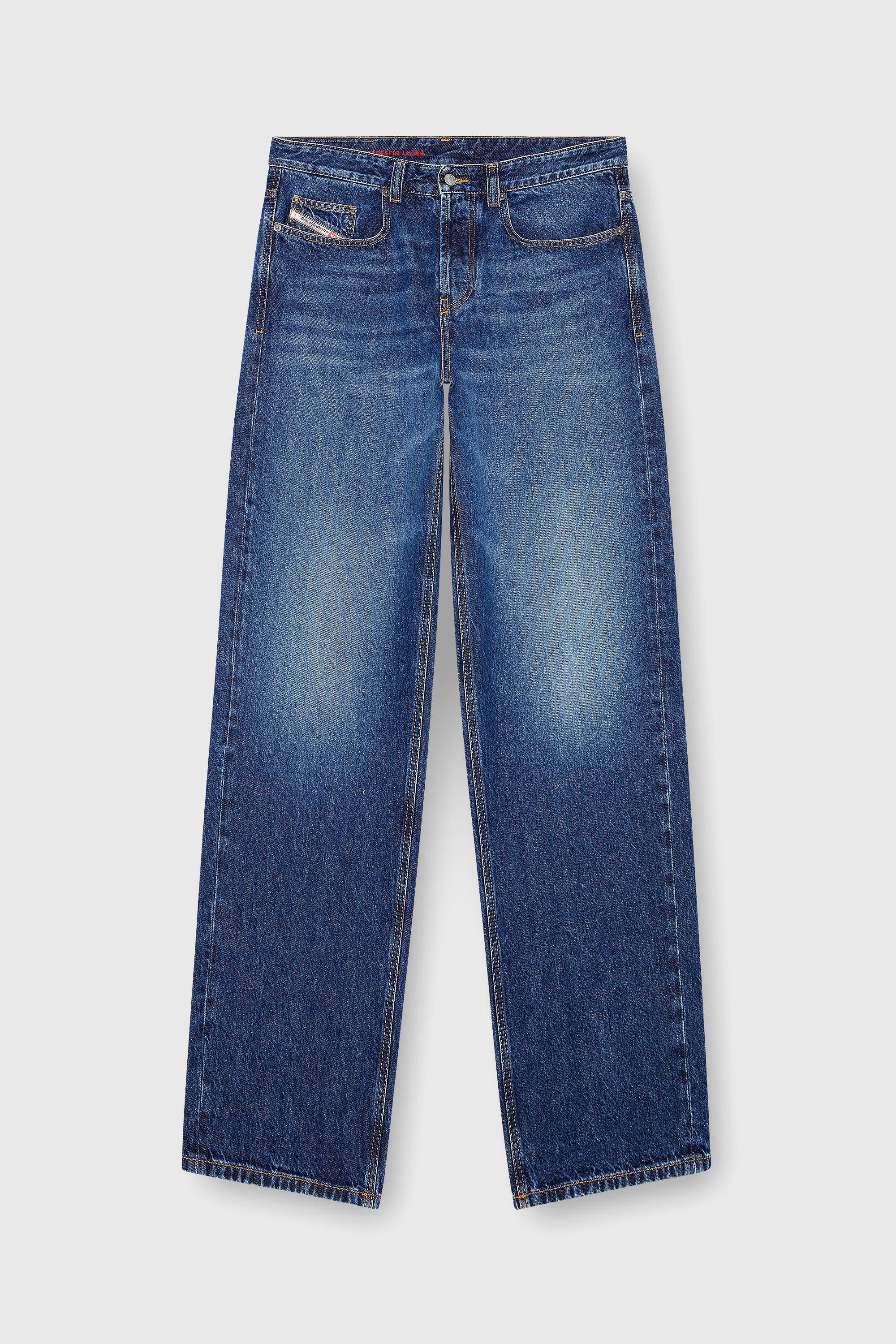 Diesel - Relaxed Jeans 2001 D-Macro 09I27 Homme, Bleu moyen - Image 2