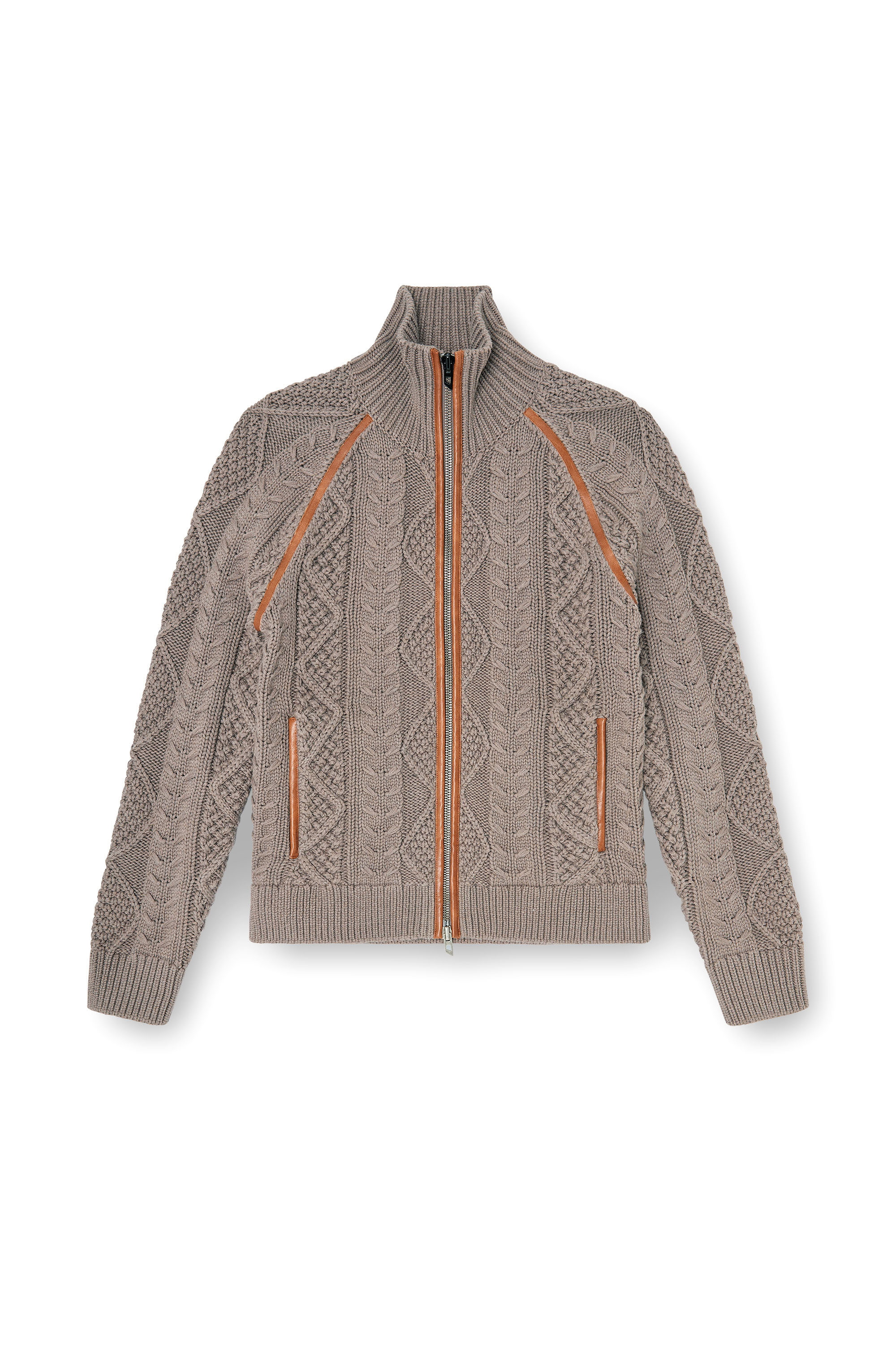 Diesel - K-INOKI, Cardigan zip en maille torsad&eacute;e Homme in ToBeDefined - 2