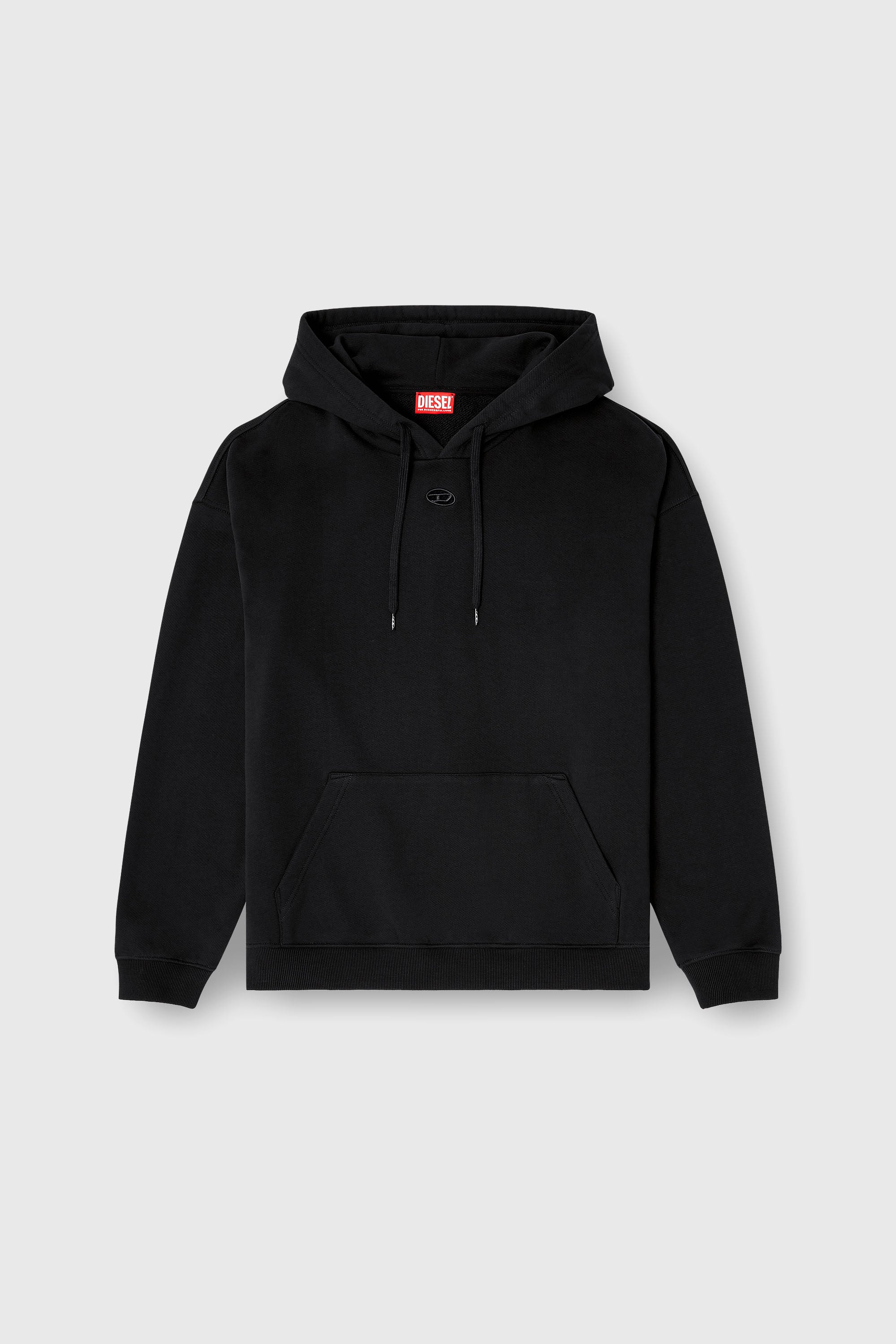 Diesel - S-BOXT-HOOD-DCO, Sweat &agrave; coupe d&eacute;contract&eacute;e avec poche kangourou Homme in Noir - 2