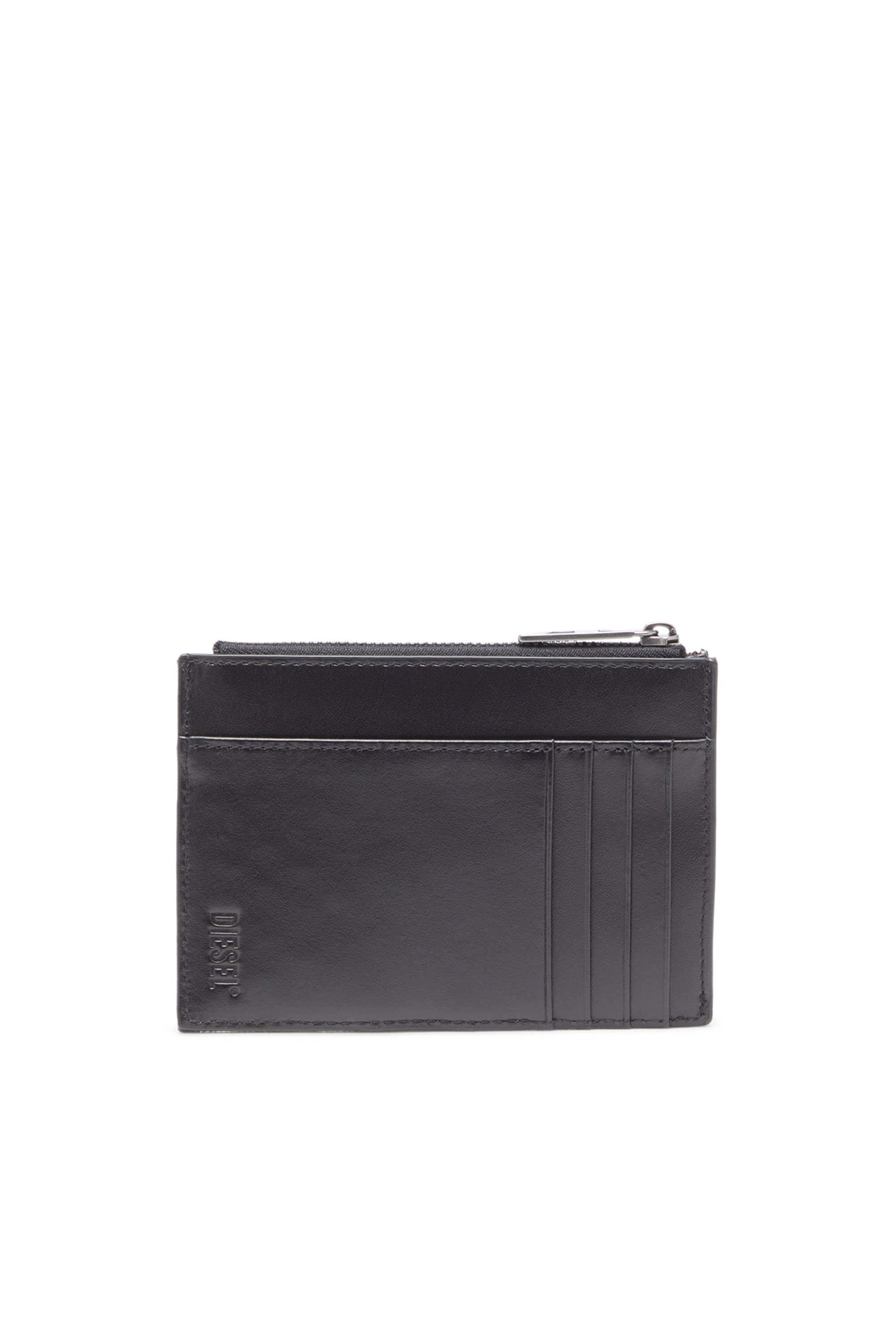 Diesel - MULTI-PKTS CARD HOLDER I, Man's Cad holder in coated flocked denim in Black - 2