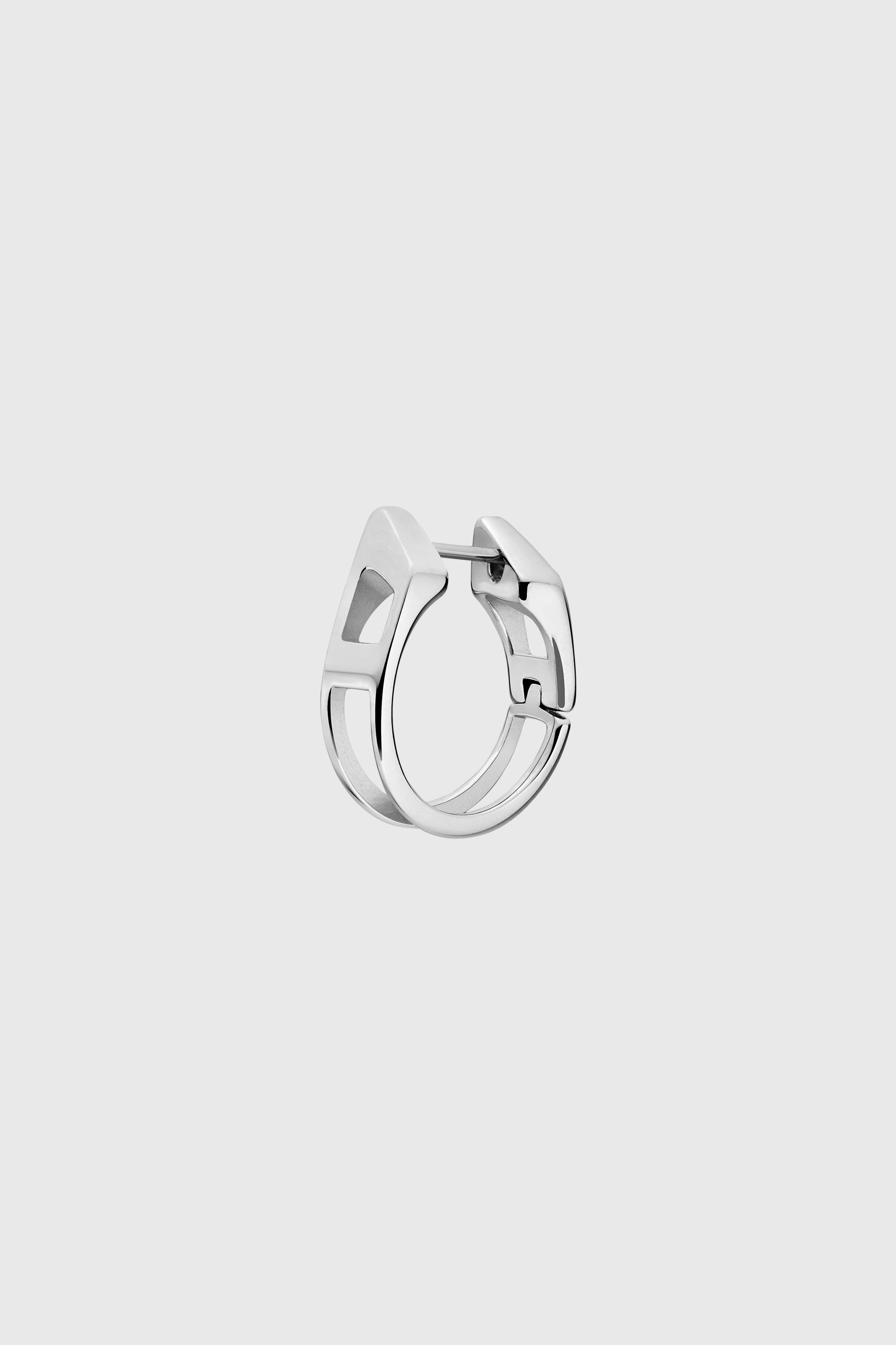 Diesel - DX167340 JEWELLERY, Boucle d&rsquo;oreille cr&eacute;ole en acier inoxydable Mixte in Gris argent&eacute; - 2