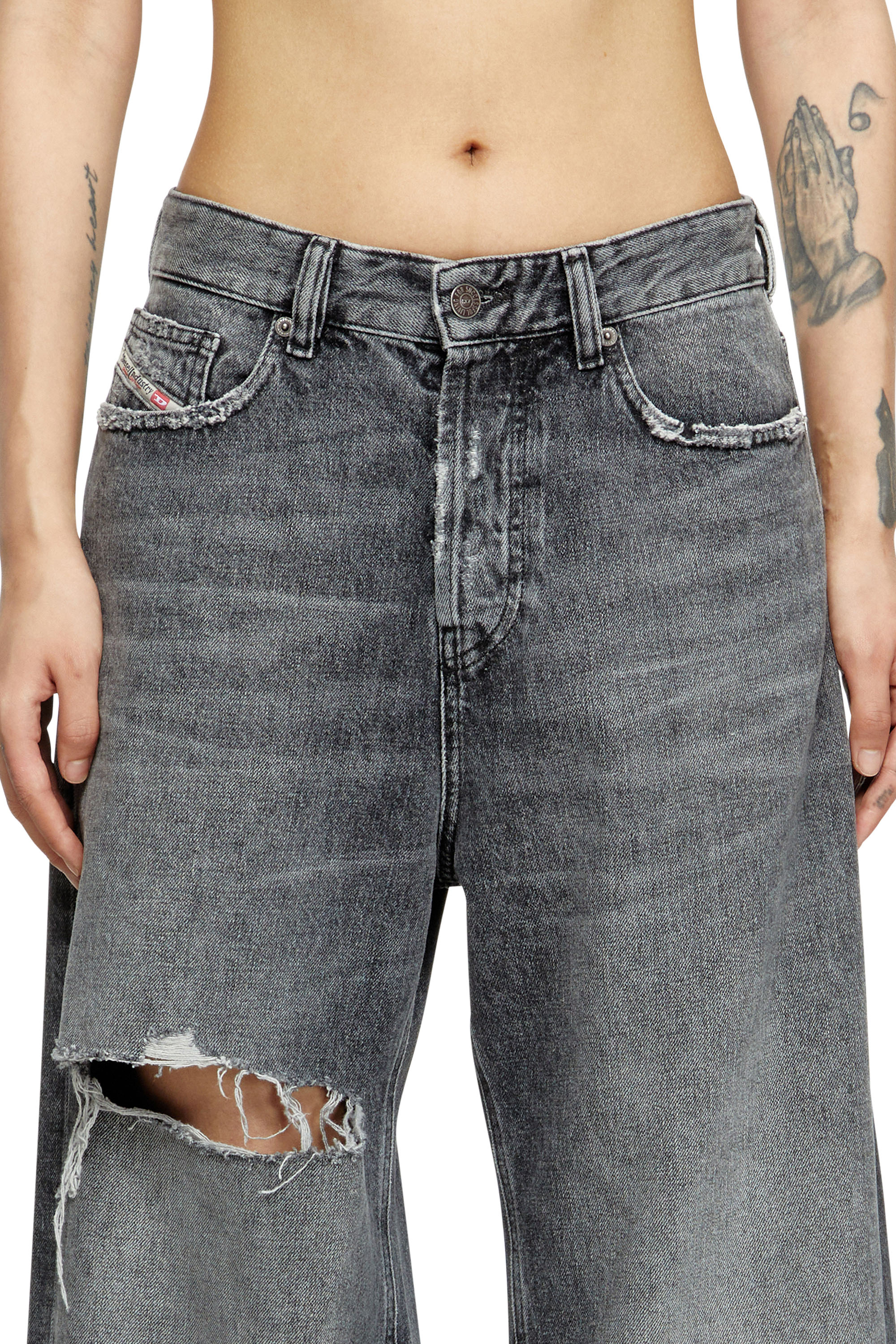 Diesel - Relaxed Jeans 1996 D-Sire 007X4 Femme, Noir/Gris fonc&eacute; - Image 4