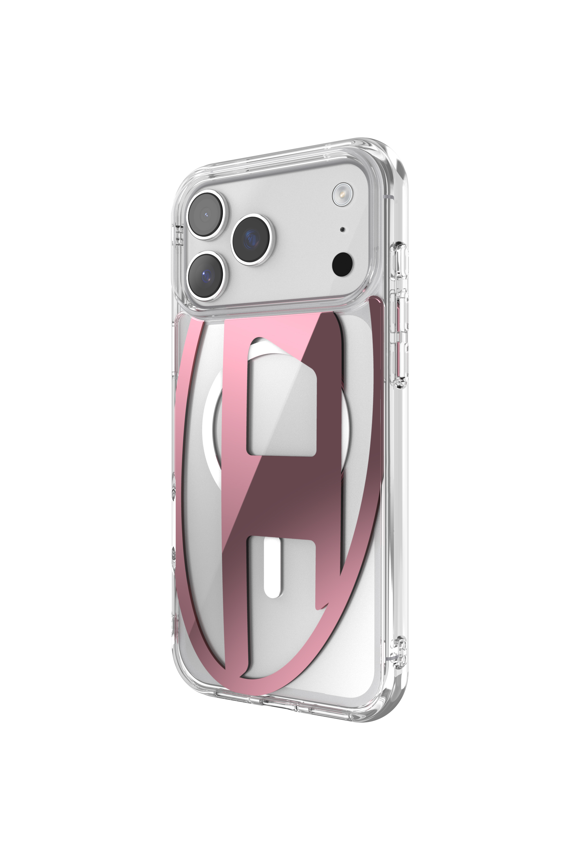 Diesel - 60422 AOP CASE, Étui métallique Oval D avec Magsafe pour iPhone 17 Pro Max Mixte in Rose - 4