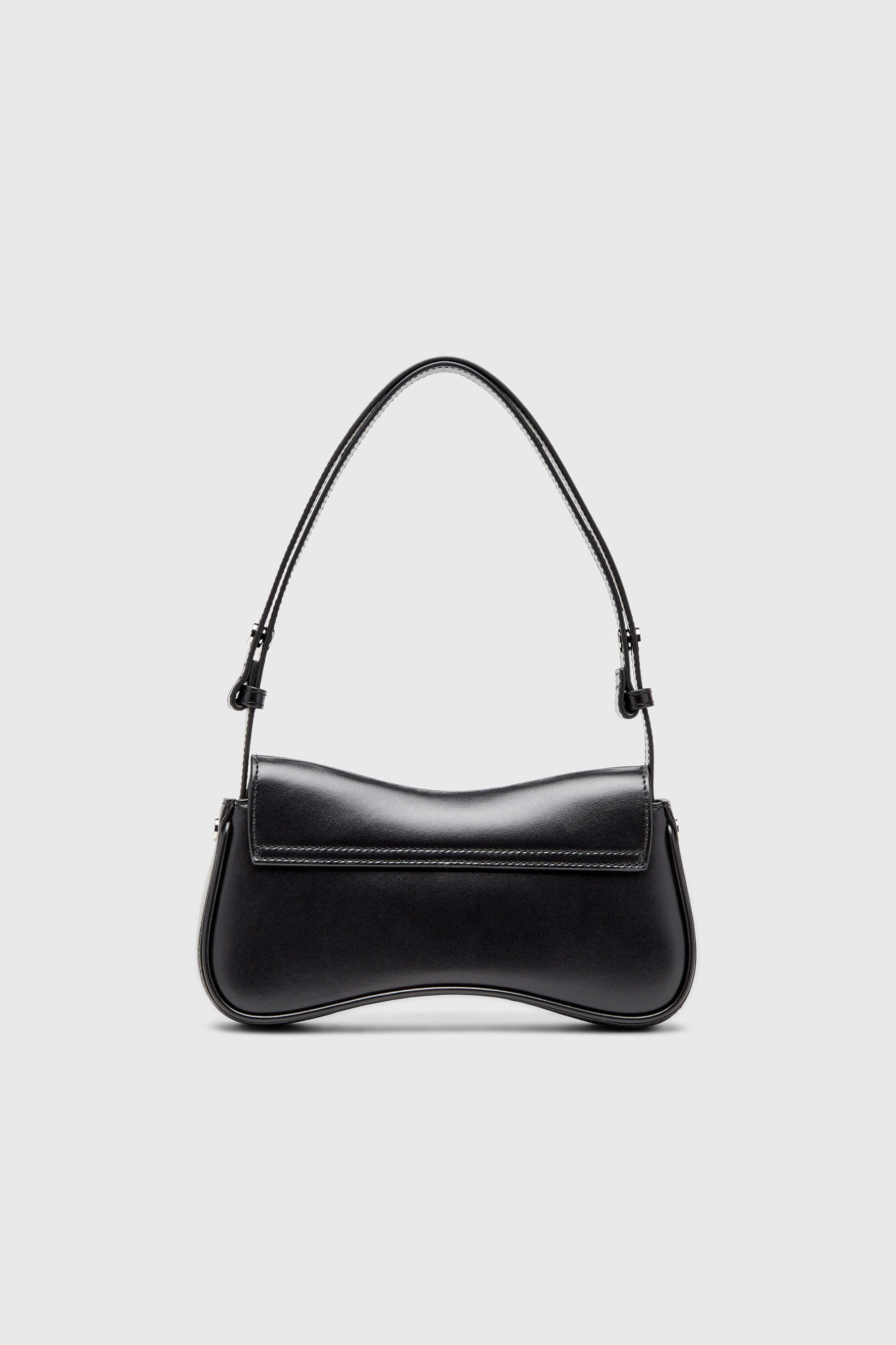 Diesel - PLAY CLUTCH, Play-Sac &agrave; bandouli&egrave;re en cuir semi-brillant Femme in Noir - 2