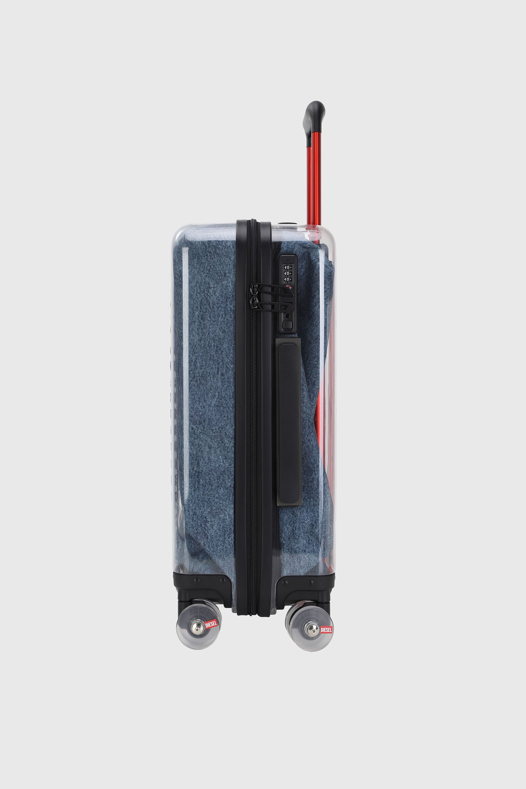 Diesel - LU0036 HARD LUGGAGE - DSL009, Valise &agrave; logo transparent taille S Mixte in Bleu - 4