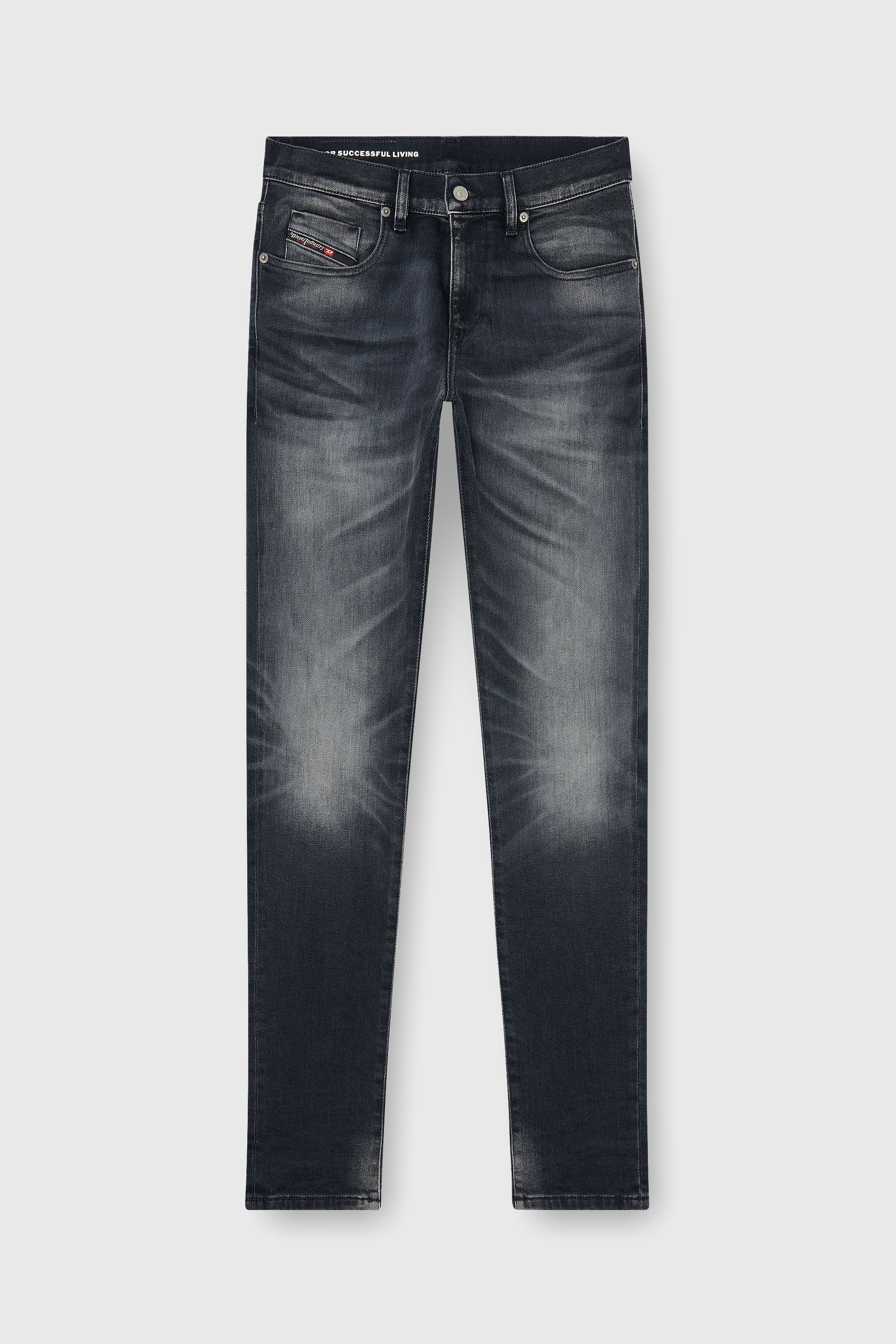 Diesel - Slim Jeans 2019 D-Strukt 09P38 Homme, Noir/Gris fonc&eacute; - Image 2